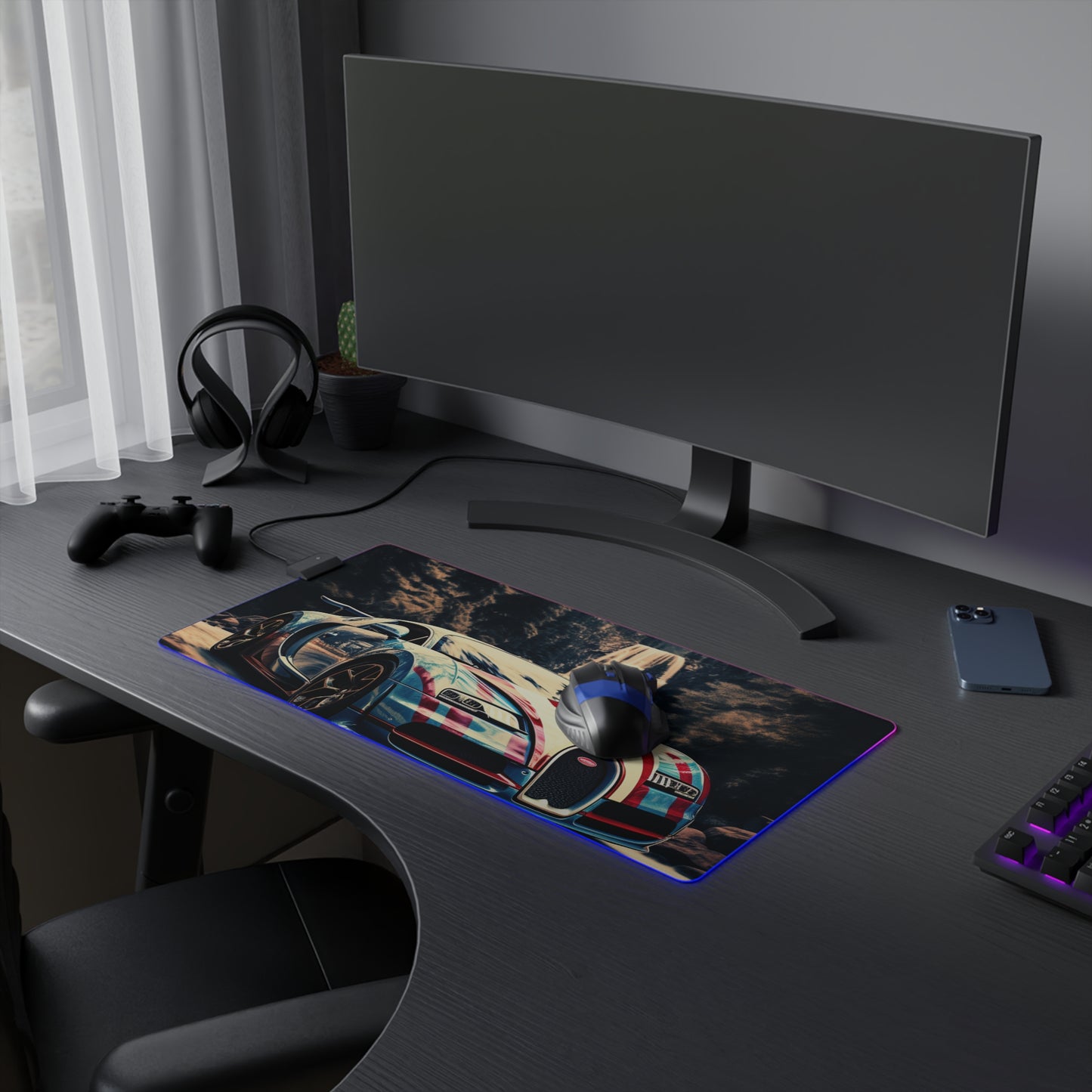 LED Gaming Mouse Pad Bugatti Waterfall 1