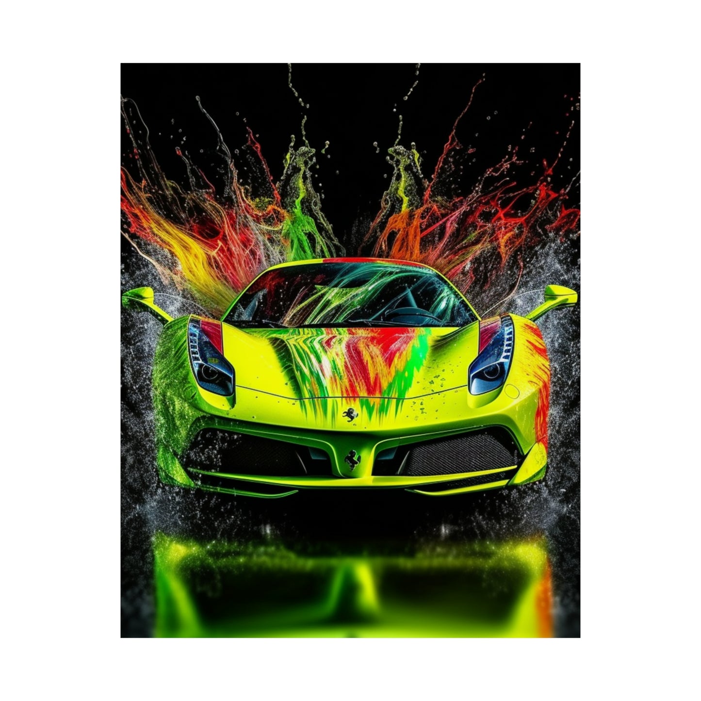 Premium Matte Vertical Posters Farrari Water 1