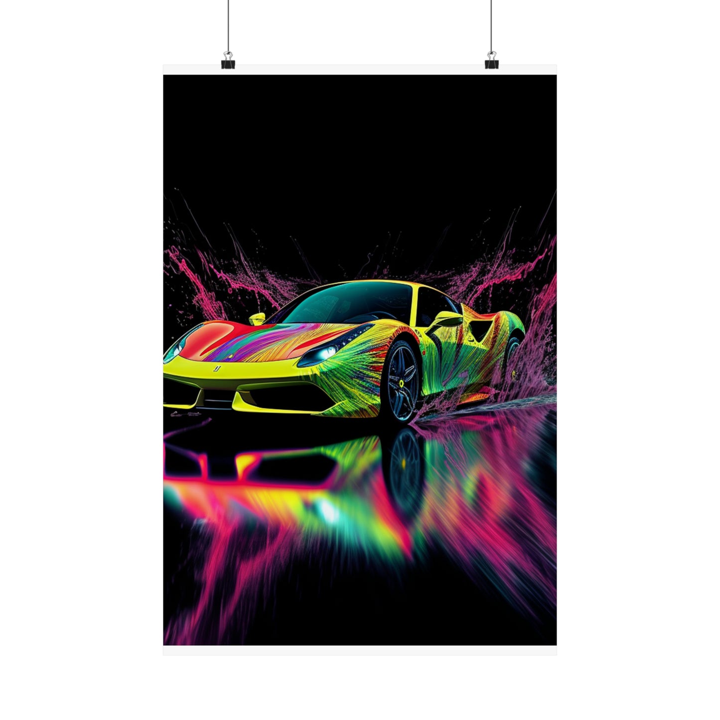 Premium Matte Vertical Posters Ferrari Fusion Water 2