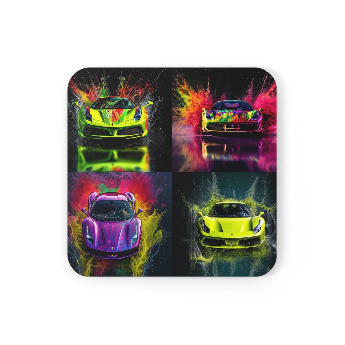 Corkwood Coaster Set Farrari Water 5