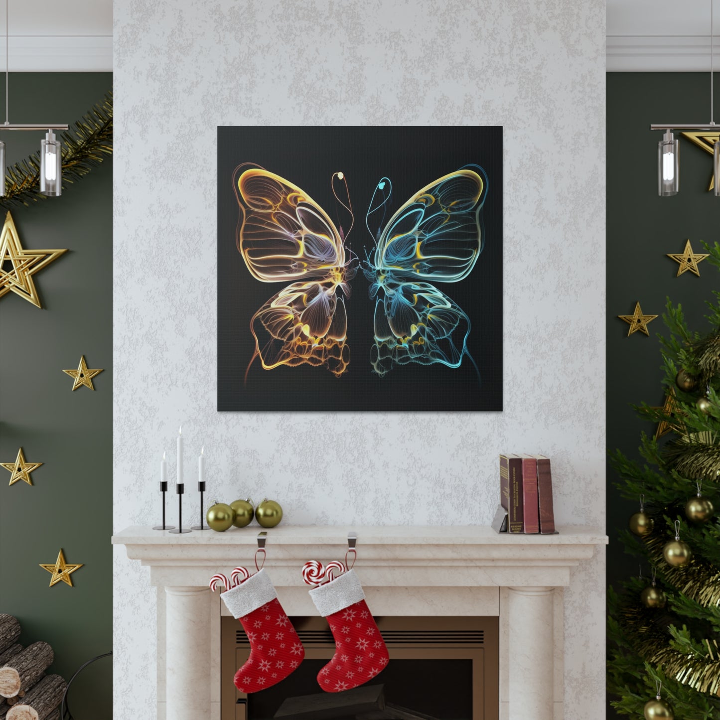 Canvas Gallery Wraps Neon Glo Butterfly 3