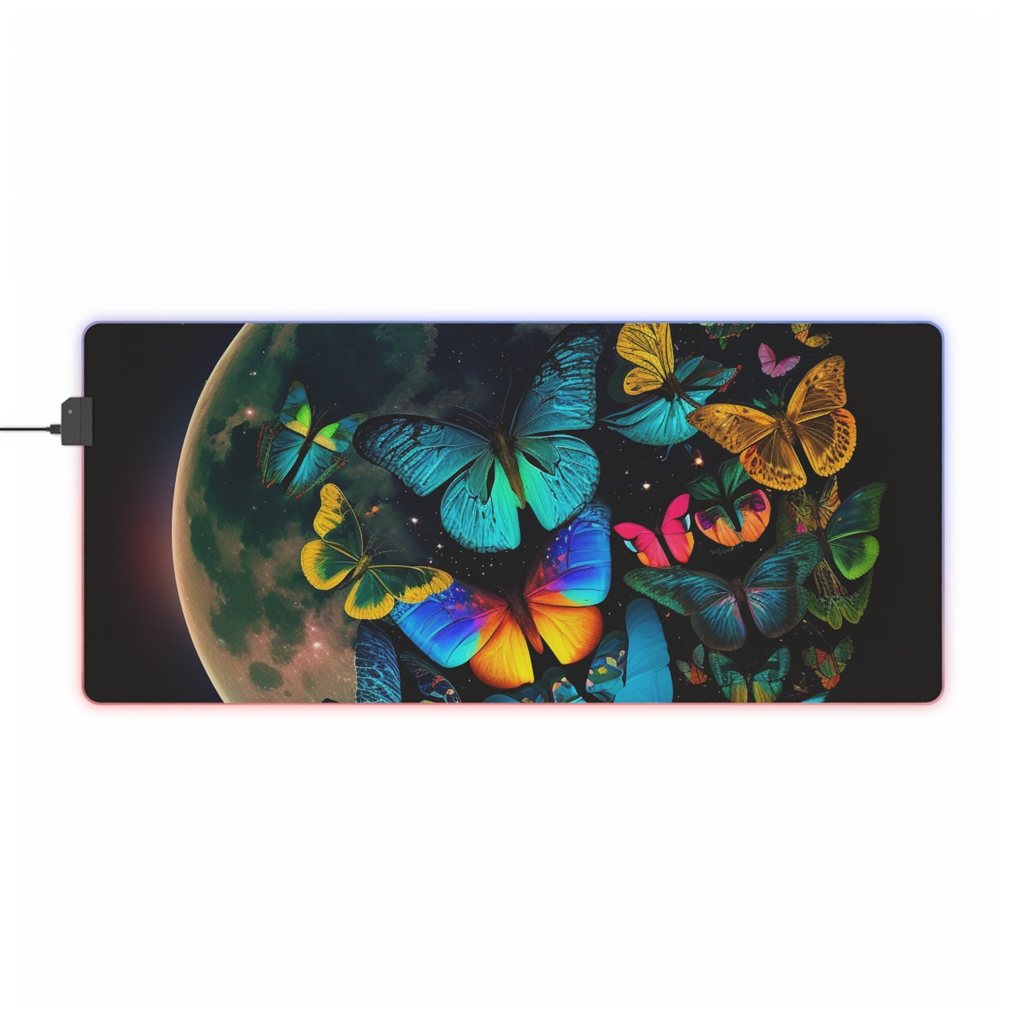 LED Gaming Mouse Pad Moon Butterfly 2