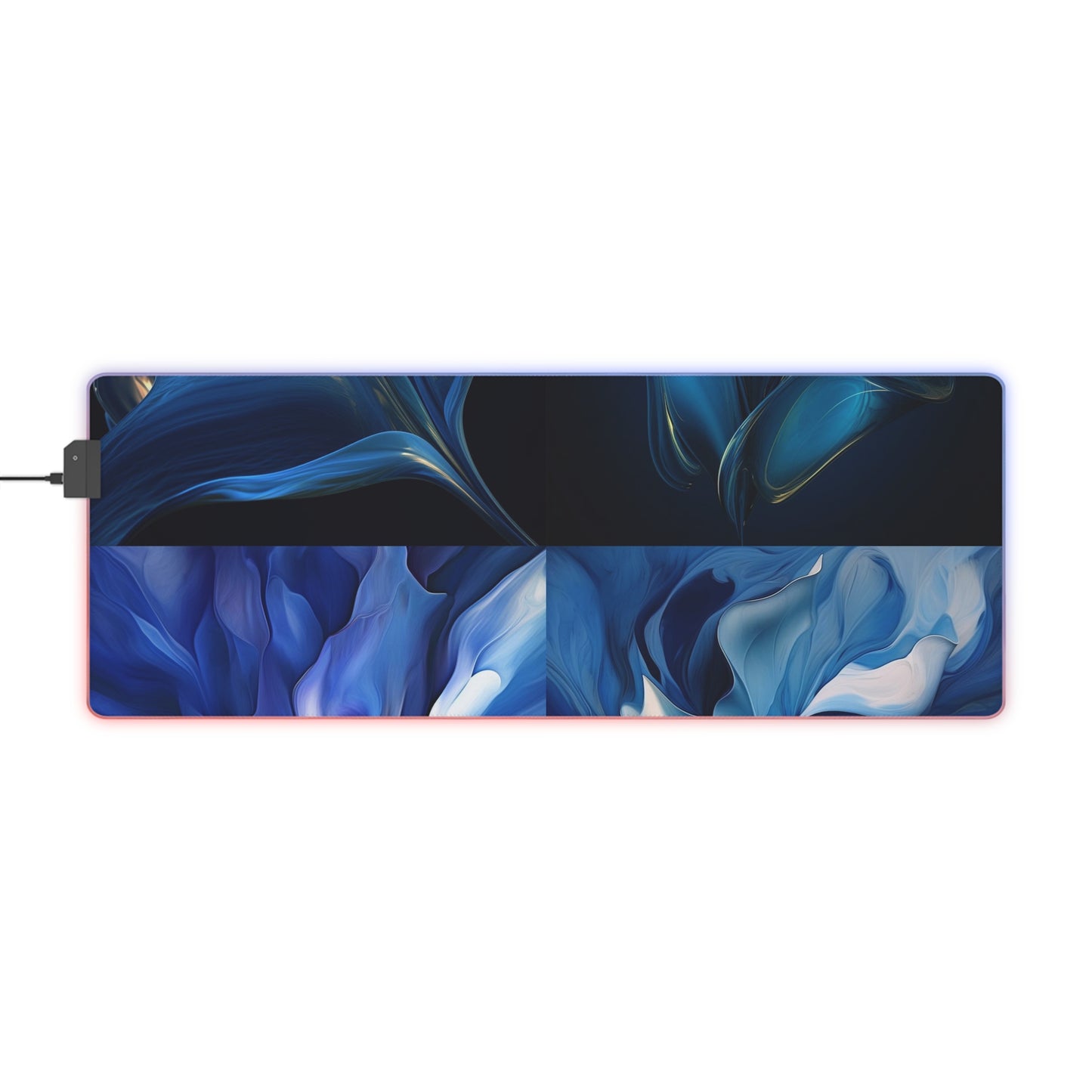LED Gaming Mouse Pad Abstract Blue Tulip 5