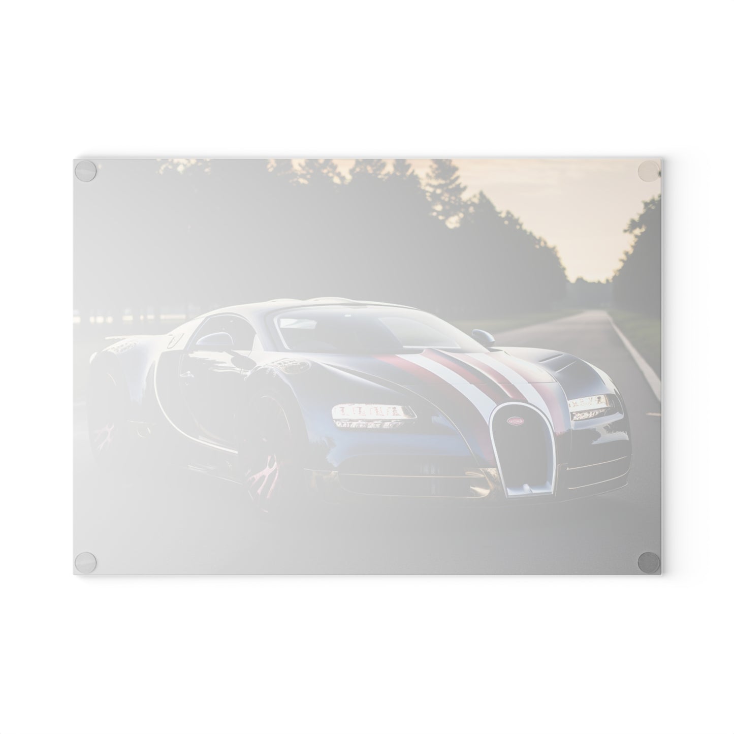 Glass Cutting Board Bugatti Flag American 1