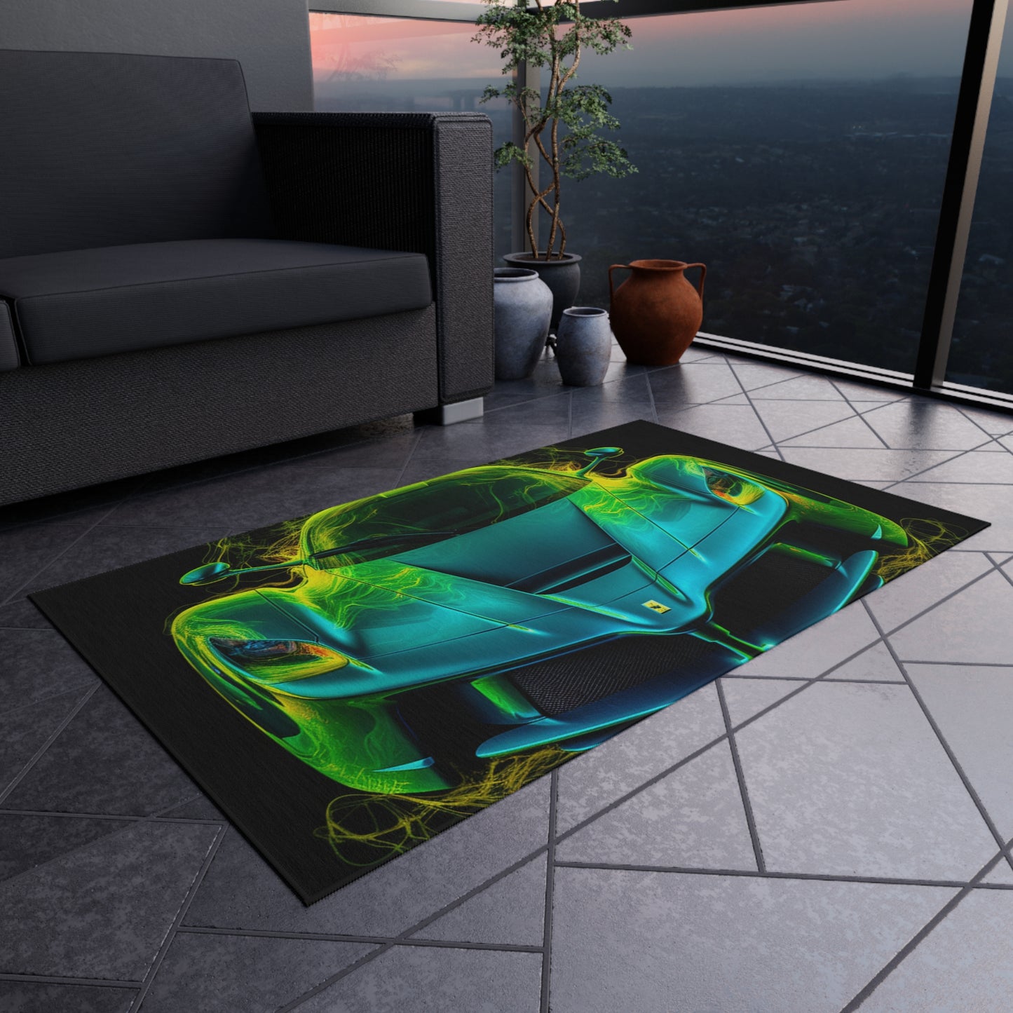 Outdoor Rug  Ferrari Neon 2