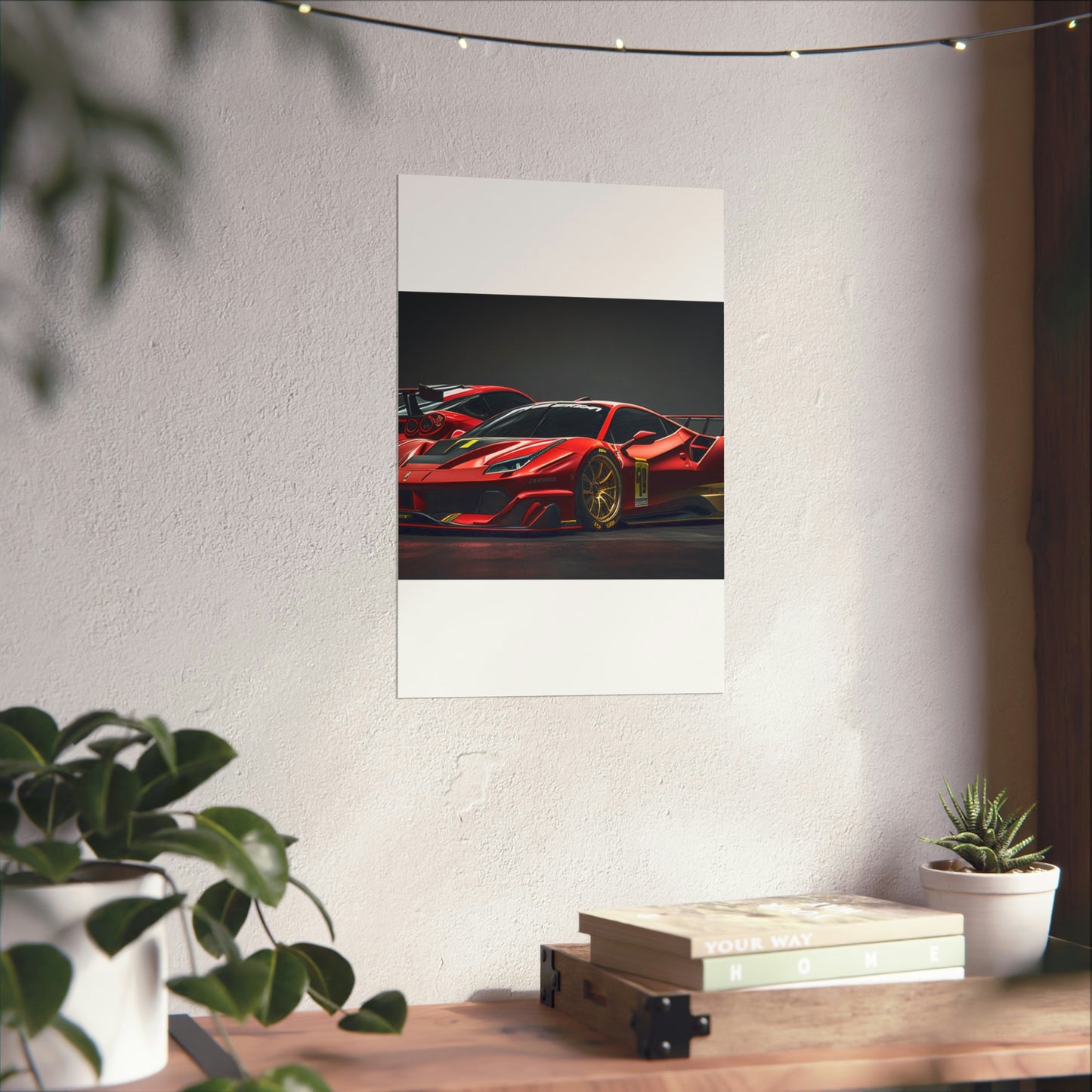 Premium Matte Vertical Posters Ferrari Red 3