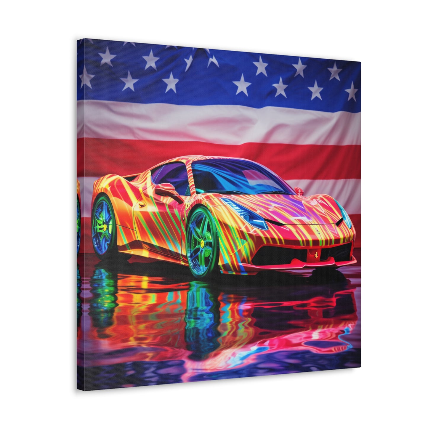 Canvas Gallery Wraps Hyper Colorfull Ferrari 4