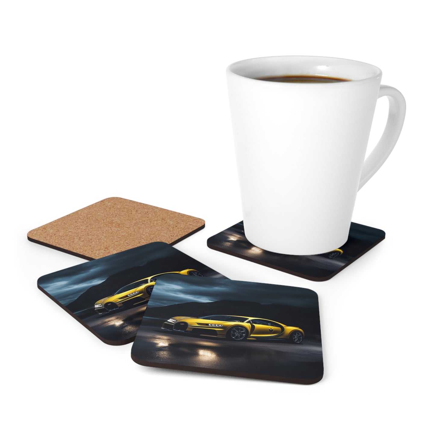 Corkwood Coaster Set Bugatti Real Look 4