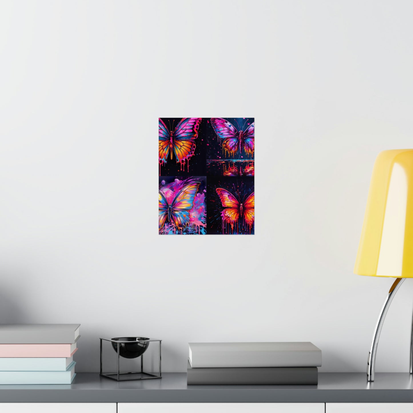 Premium Matte Vertical Posters Pink Butterfly Flair 5