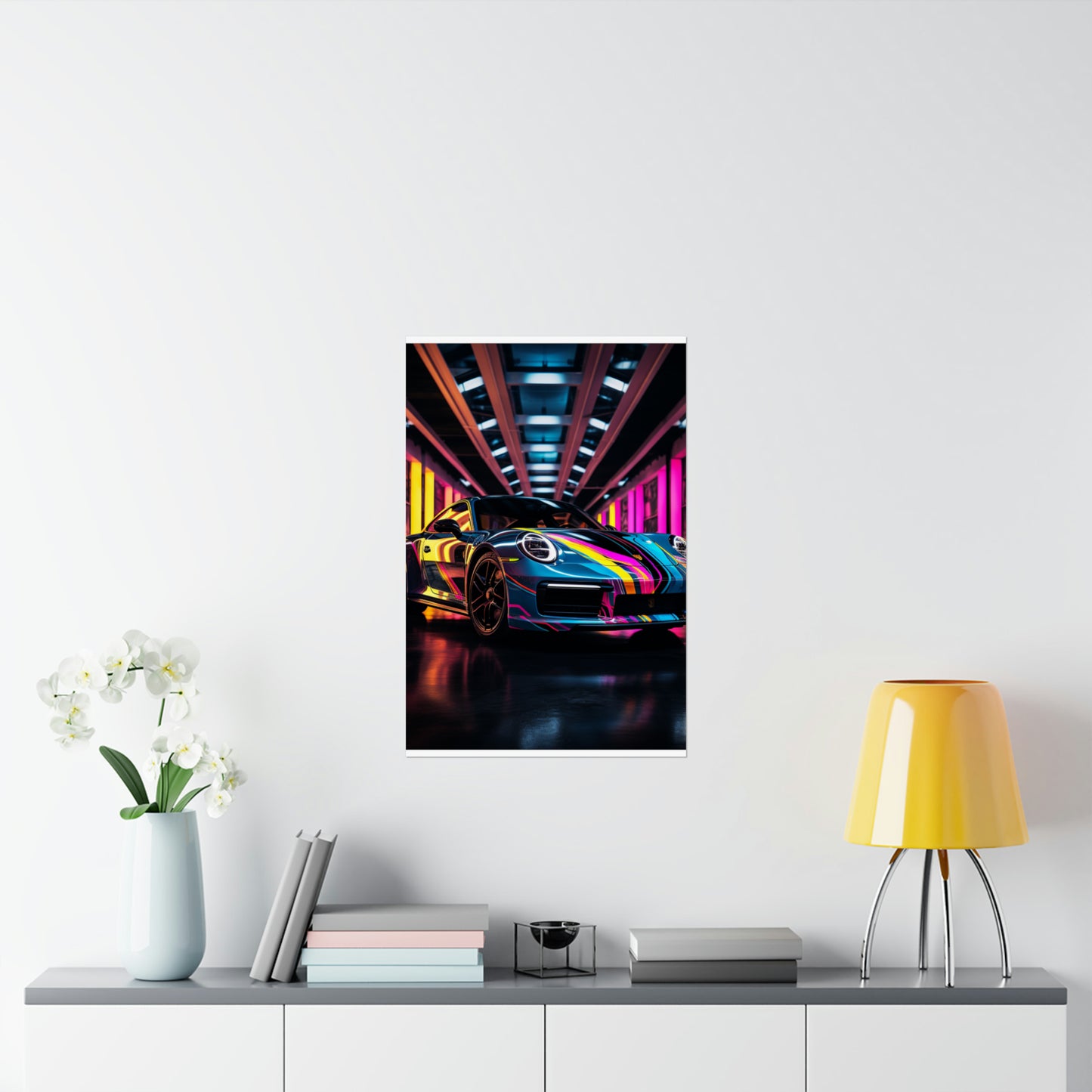 Premium Matte Vertical Posters Macro Porsche 1