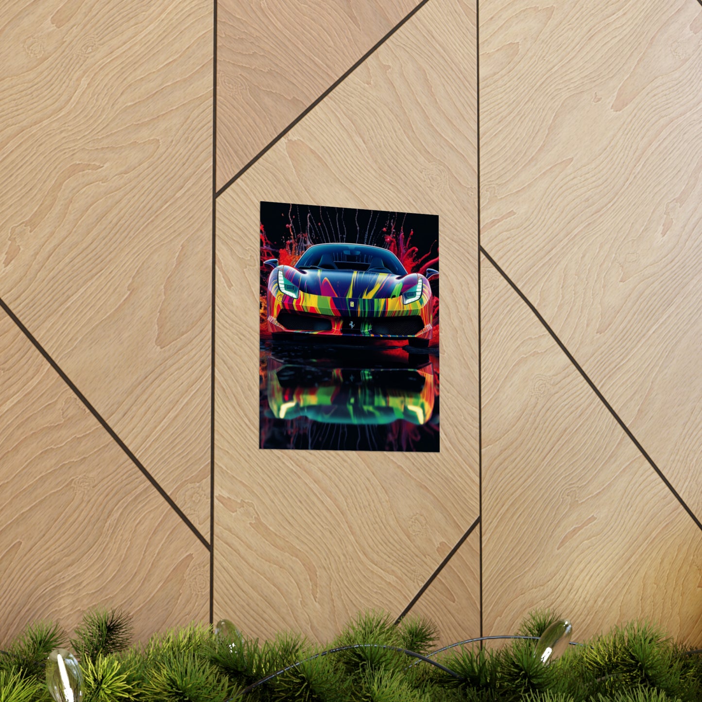 Premium Matte Vertical Posters Ferrari Fusion Water 1