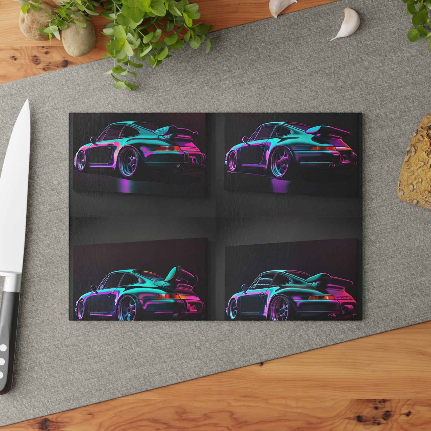 Glass Cutting Board Porsche Purple 5