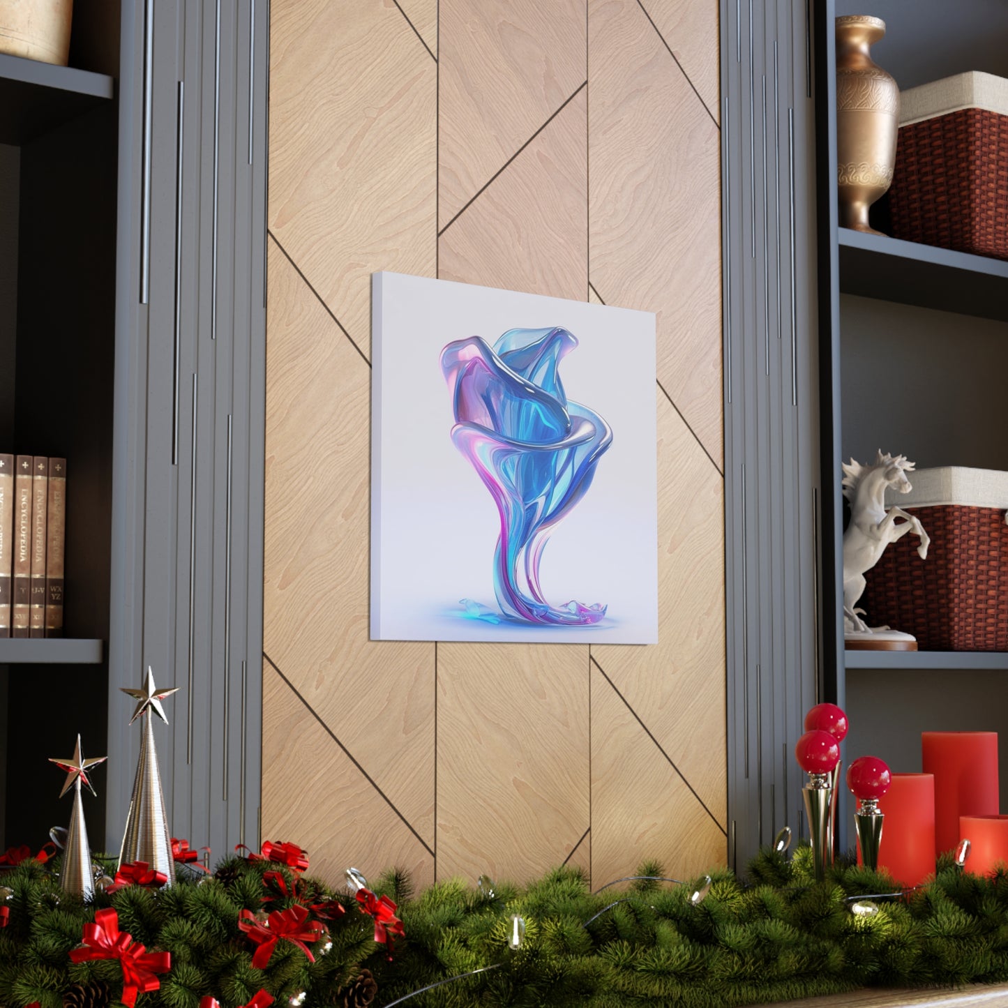 Canvas Gallery Wraps Pink & Blue Tulip Rose 2