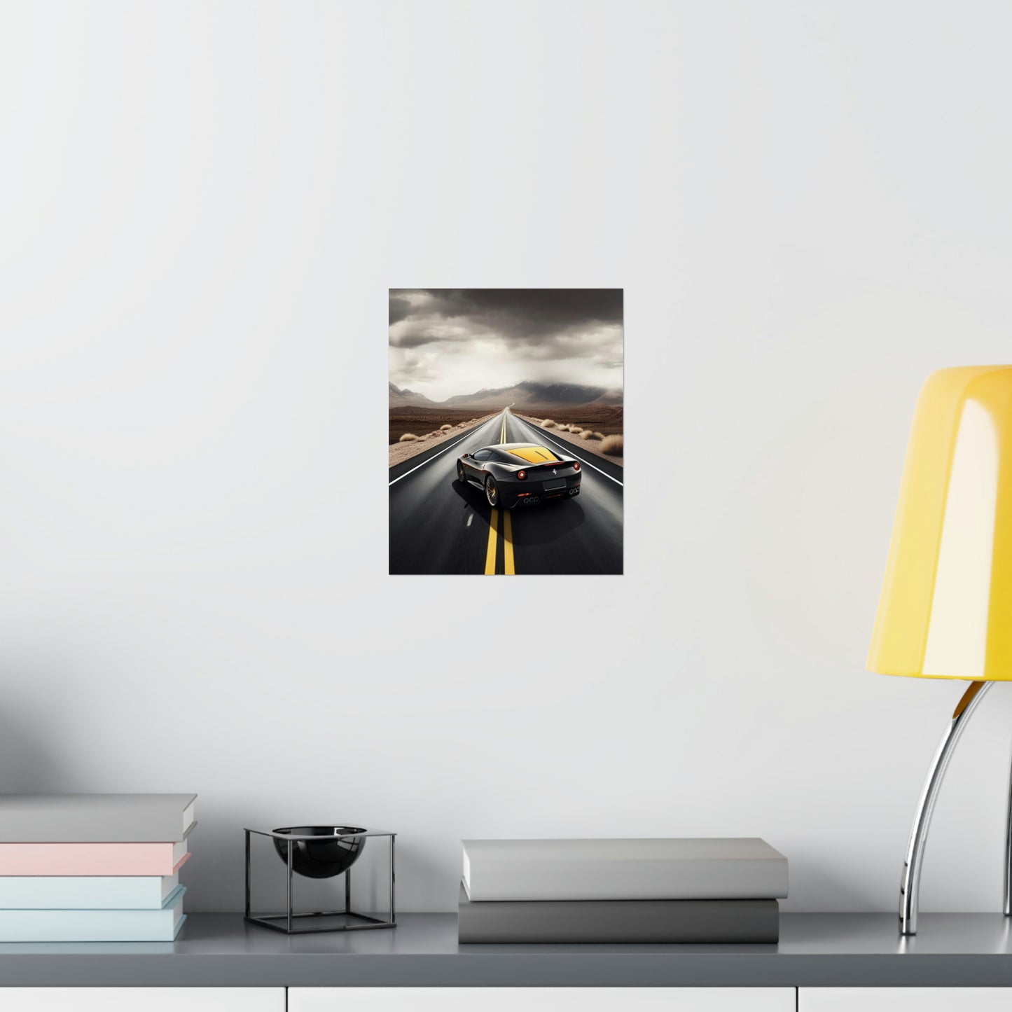 Premium Matte Vertical Posters Ferrari Road 4