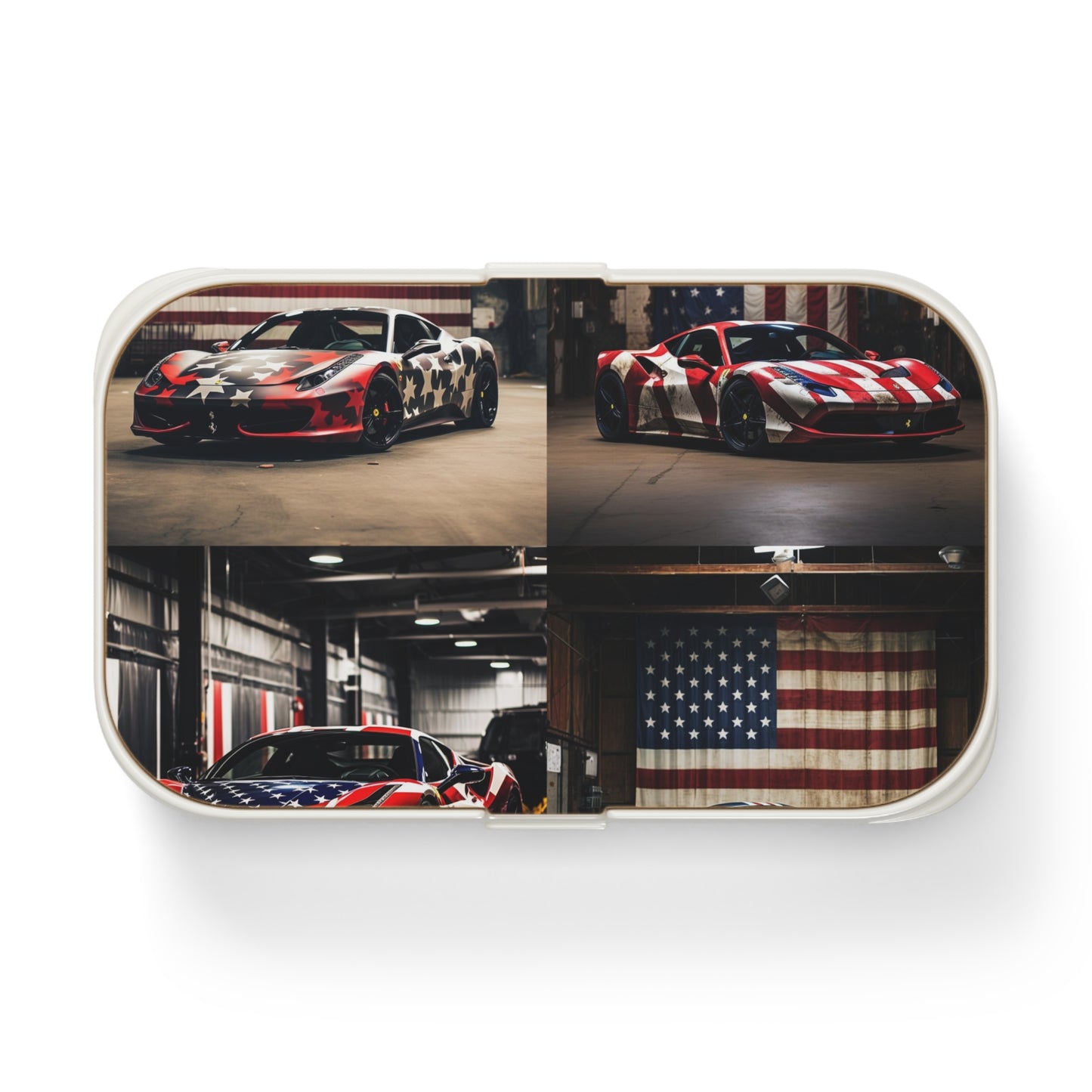 Bento Lunch Box American Flag Farrari 5