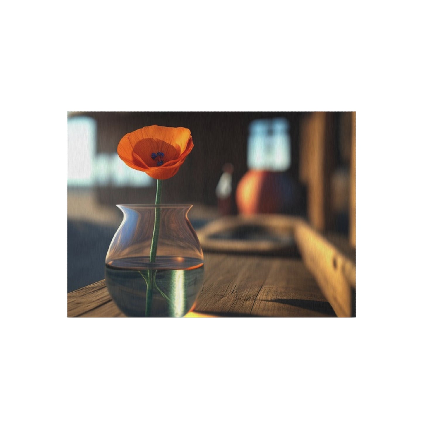 Outdoor Rug  Poppy in a Glass Vase 2