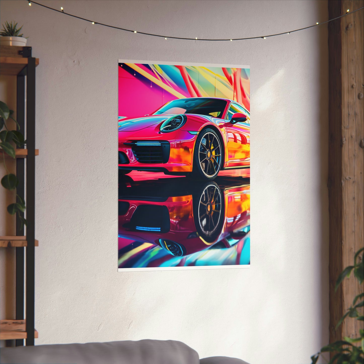 Premium Matte Vertical Posters Macro Porsche 4