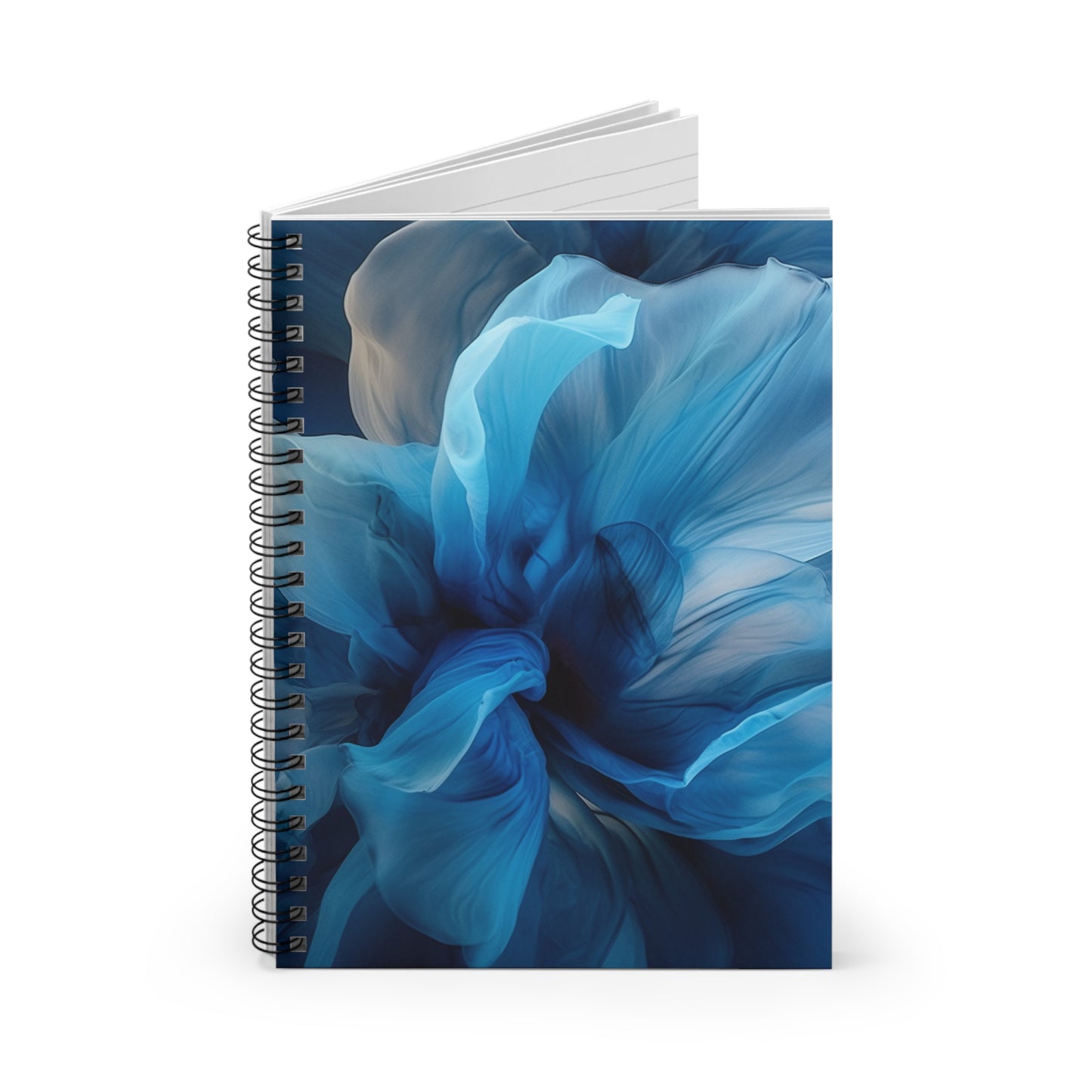 Spiral Notebook - Ruled Line Blue Tluip Abstract 2