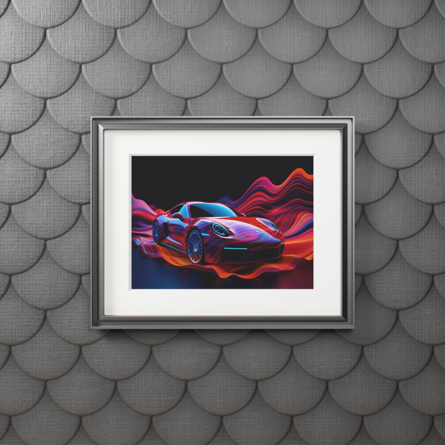 Fine Art Prints (Passepartout Paper Frame) Porsche Water Fusion 4