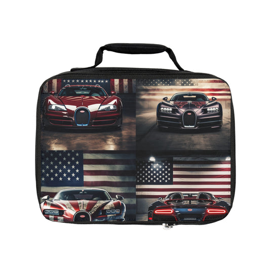 Lunch Bag American Flag Background Bugatti 5