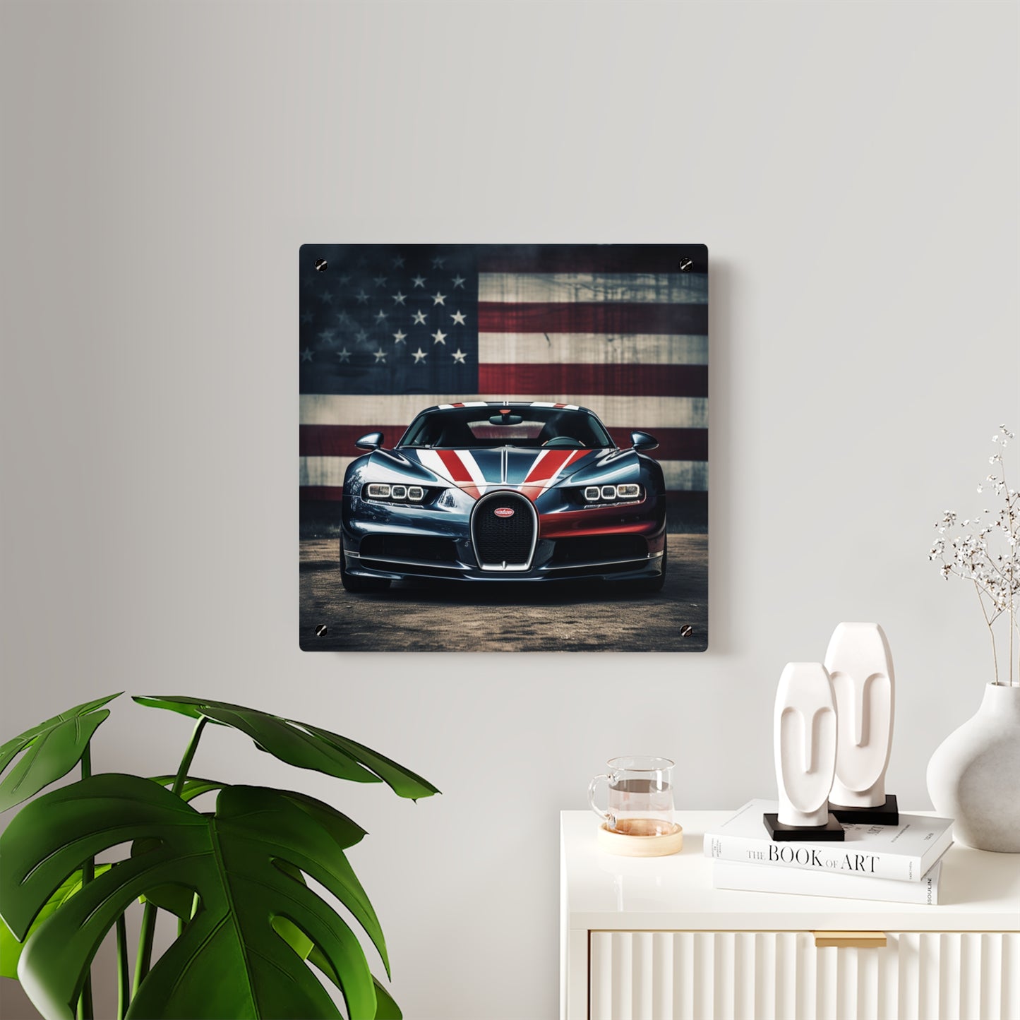 Acrylic Wall Art Panels Bugatti Flag 2