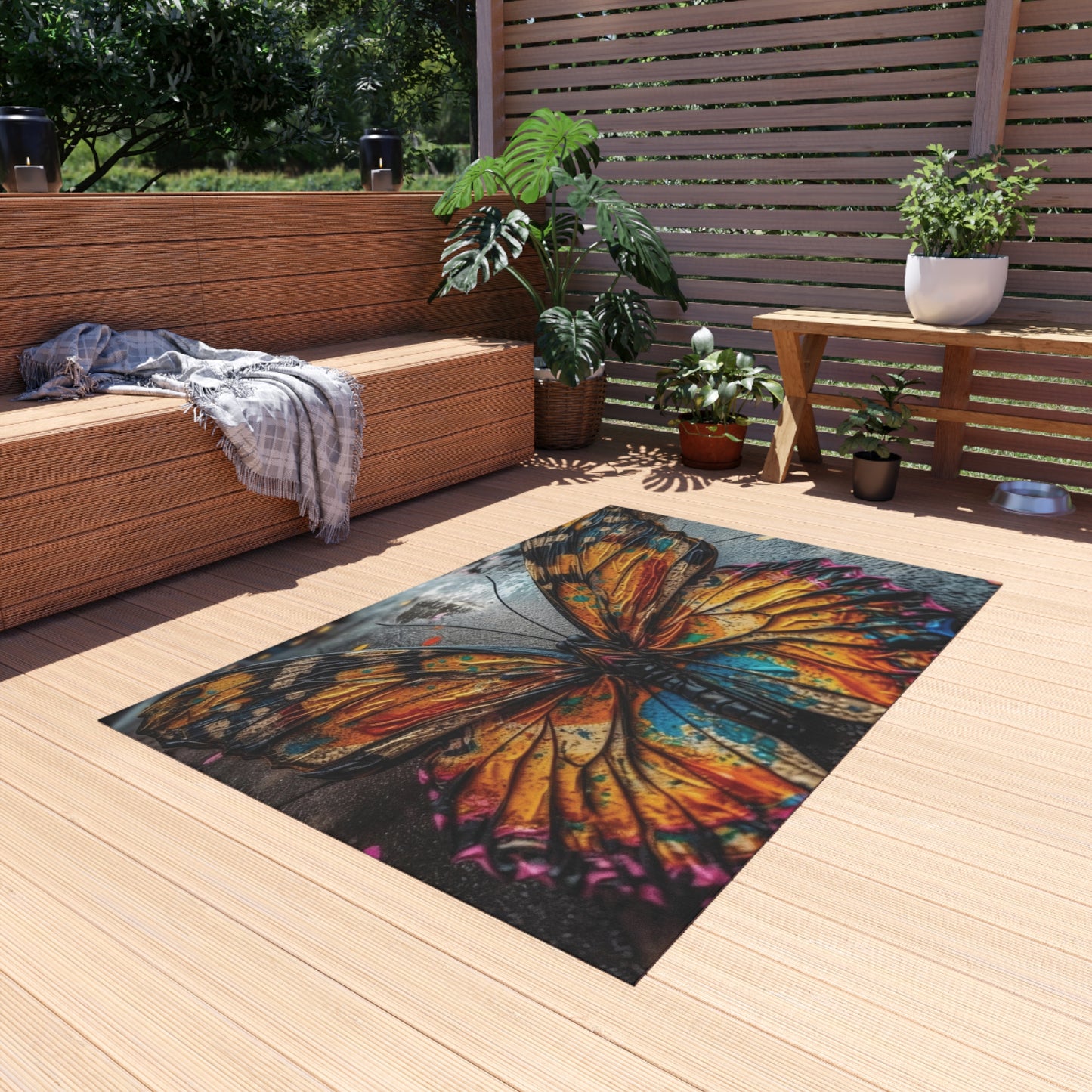 Outdoor Rug  Liquid Street Butterfly 1