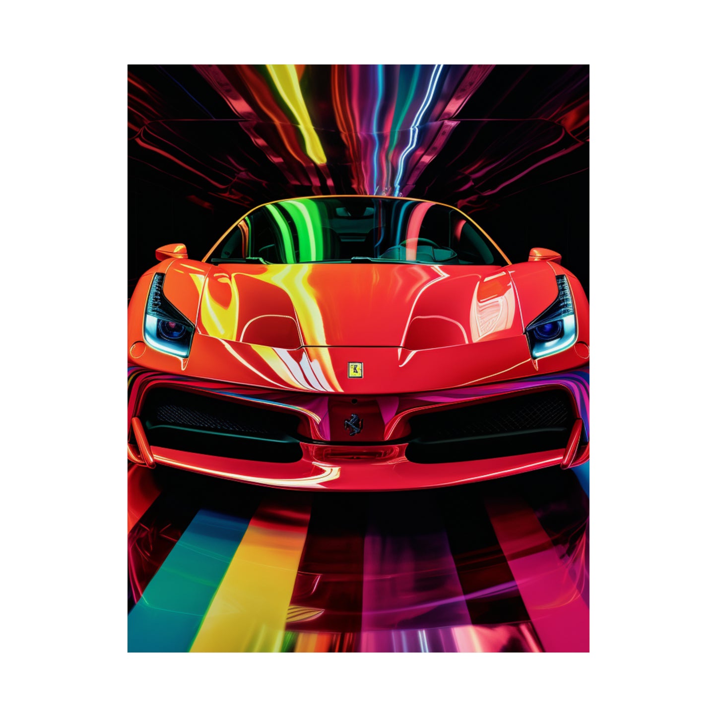 Premium Matte Vertical Posters Ferrari Flair Macro 3