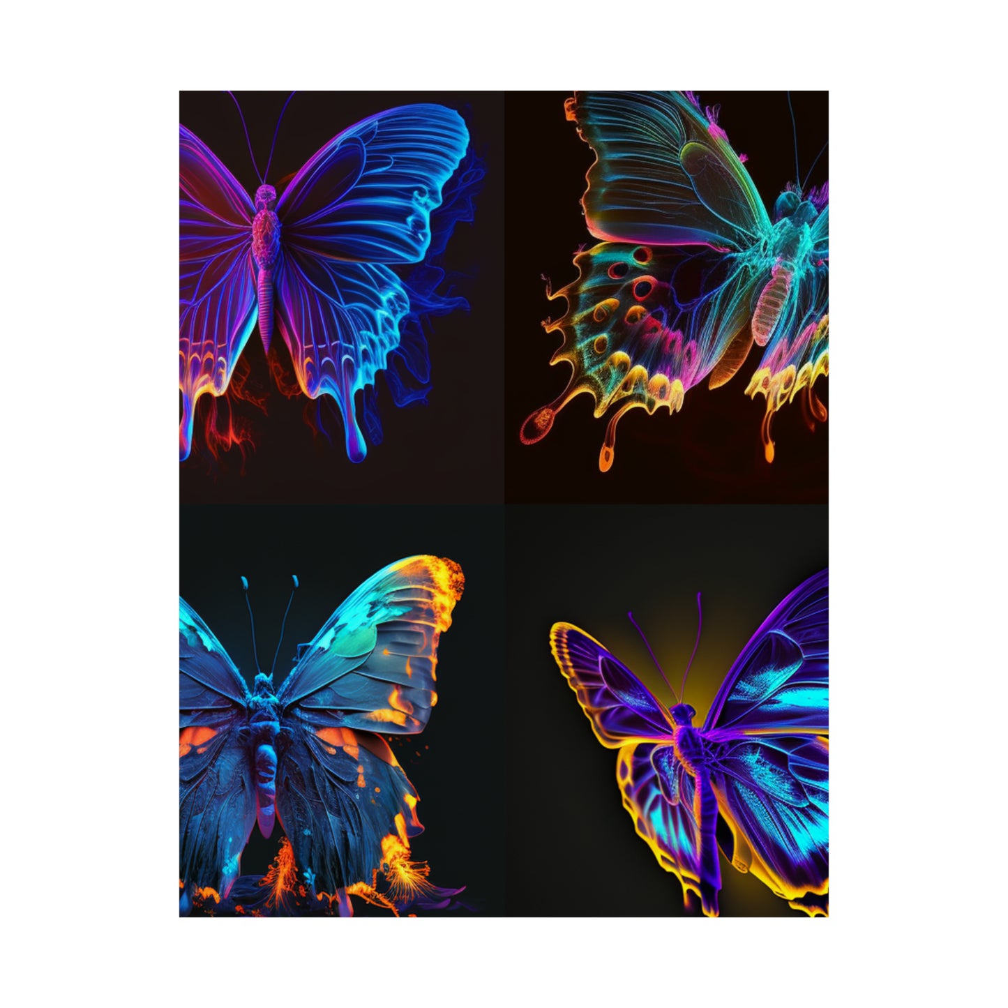 Premium Matte Vertical Posters Thermal Butterfly 5