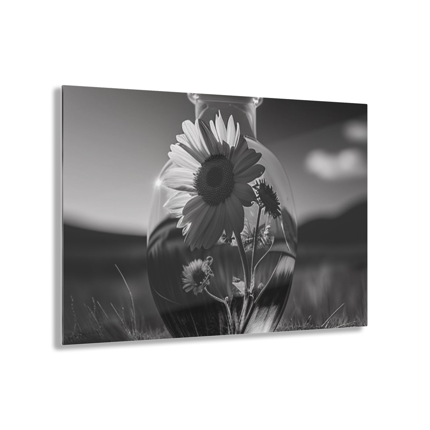 Acrylic Prints Yellw Sunflower in a vase 4