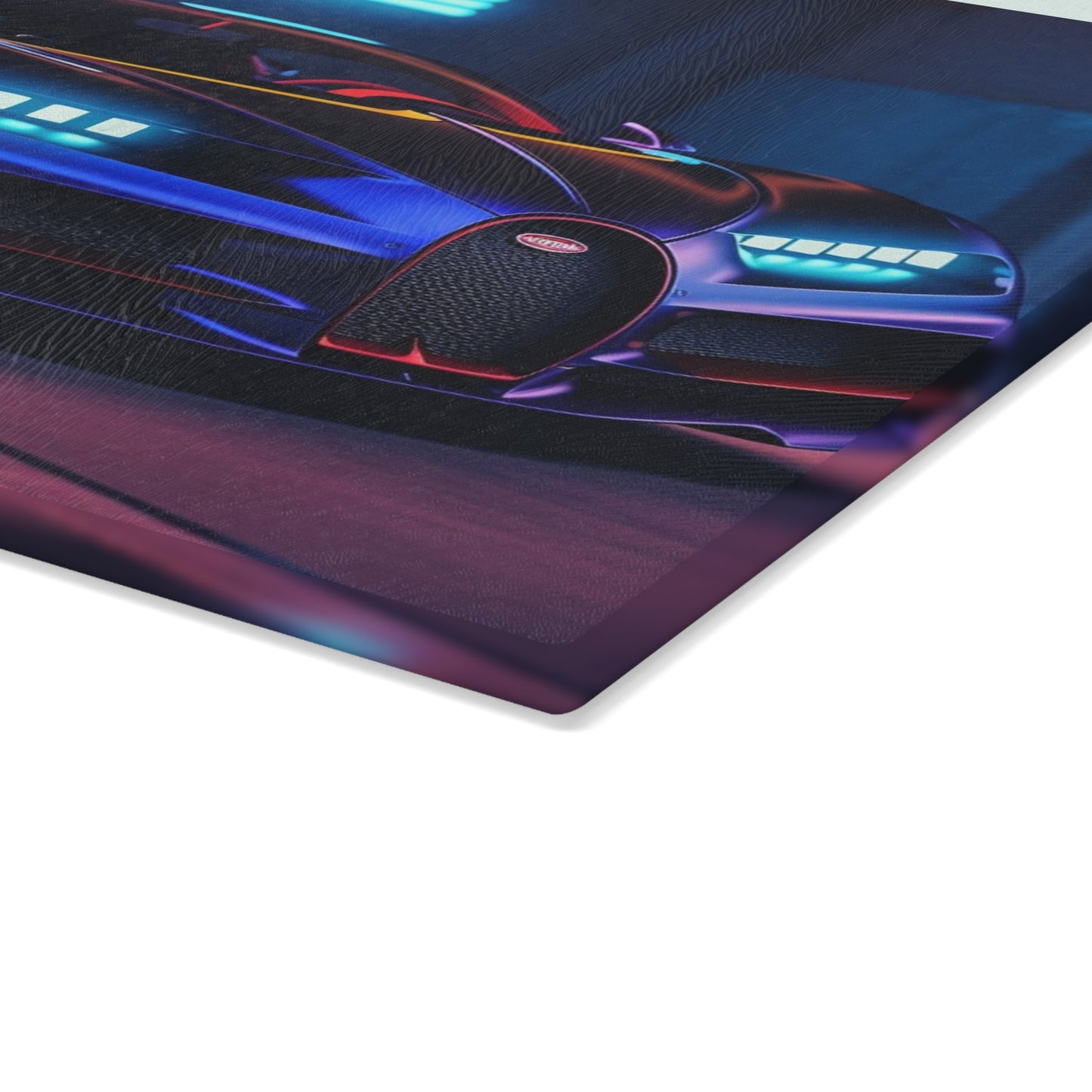 Glass Cutting Board Hyper Bugatti Neon Chiron 4