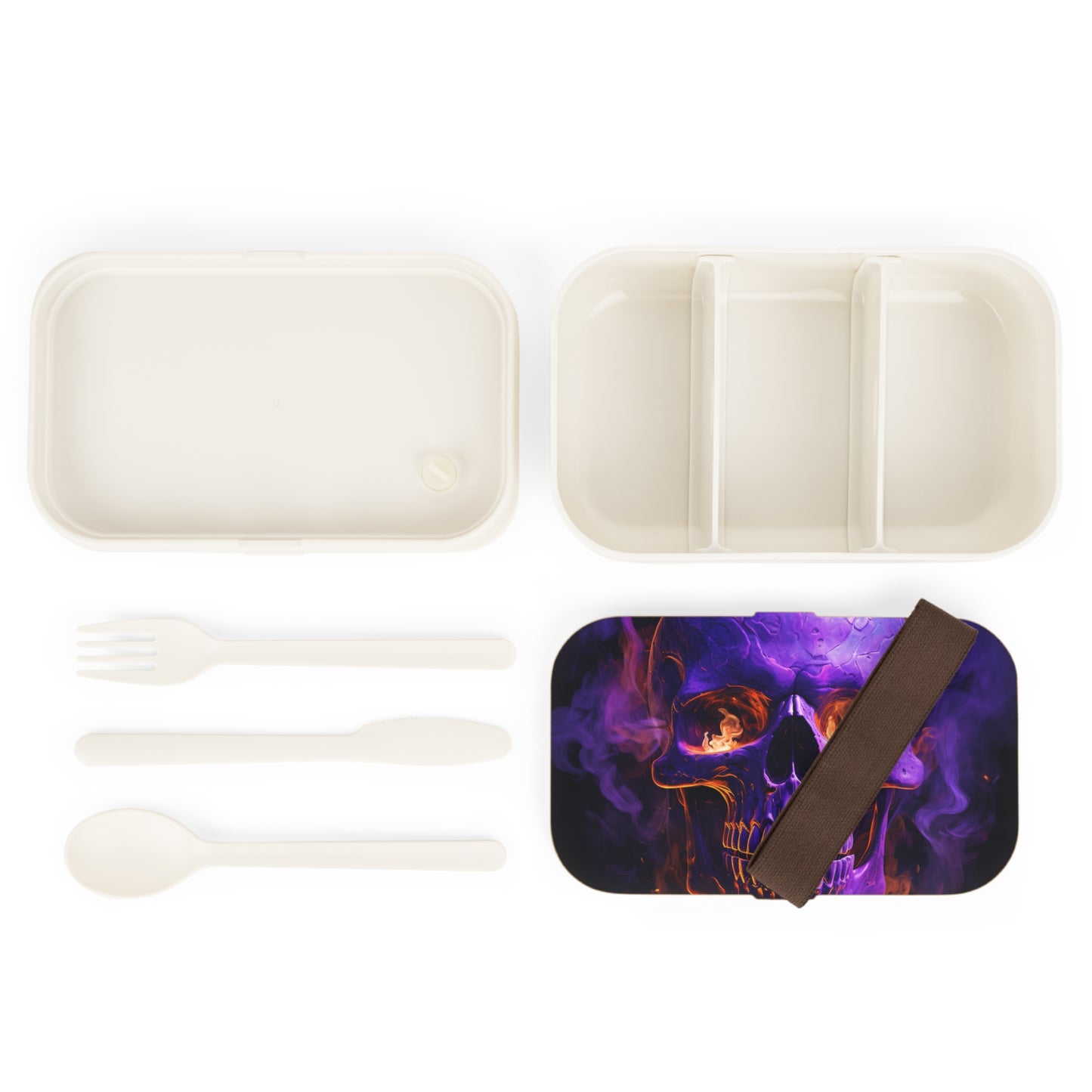Bento Lunch Box Skull Flames 1