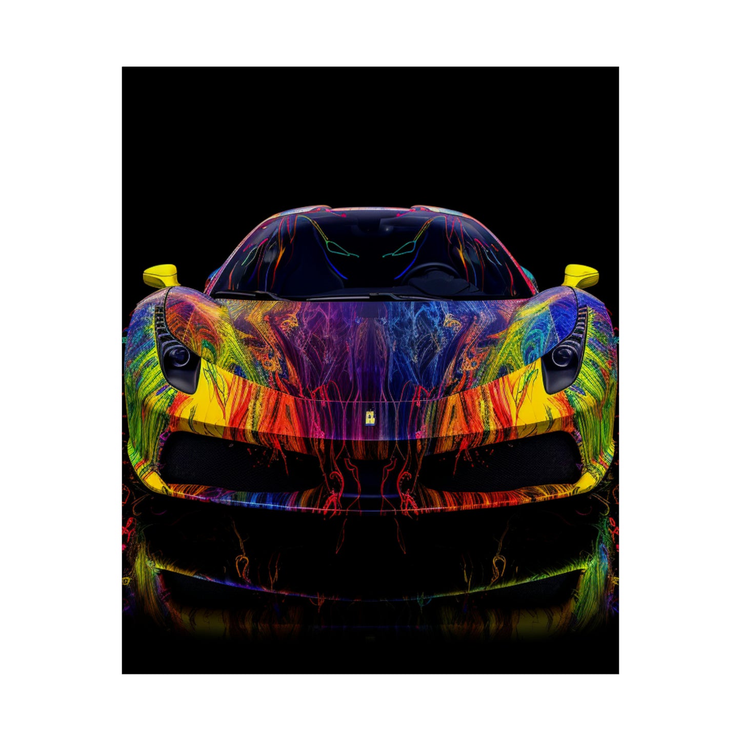 Premium Matte Vertical Posters Ferrari Color 2