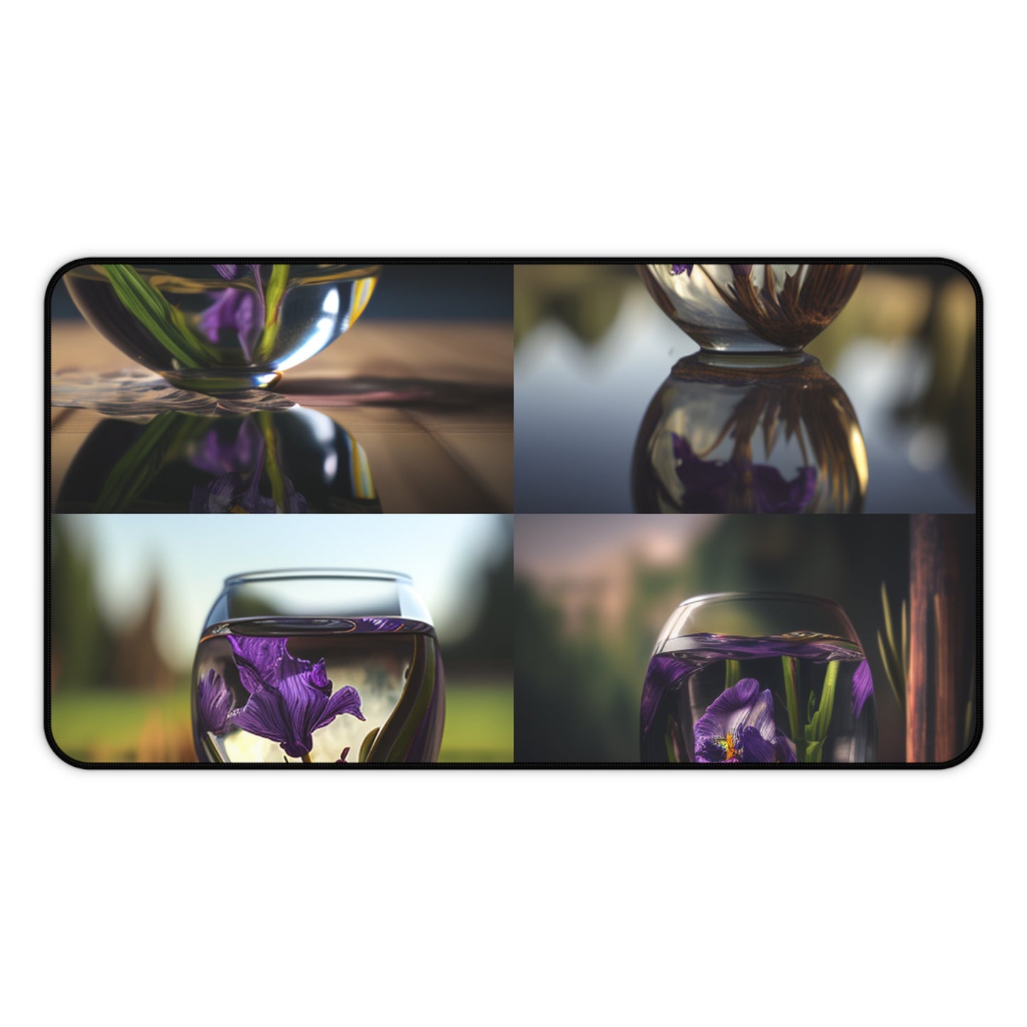 Desk Mat Purple Iris in a vase 5