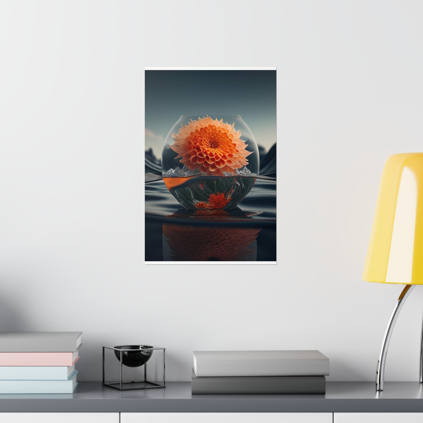 Premium Matte Vertical Posters Dahlia Orange 3