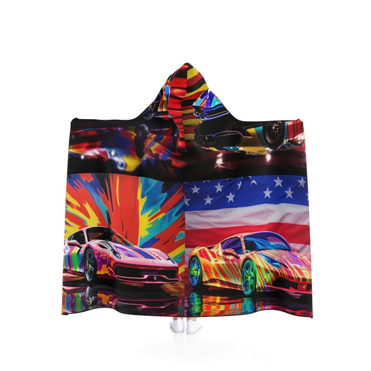 Hooded Blanket Hyper Colorfull Ferrari 5