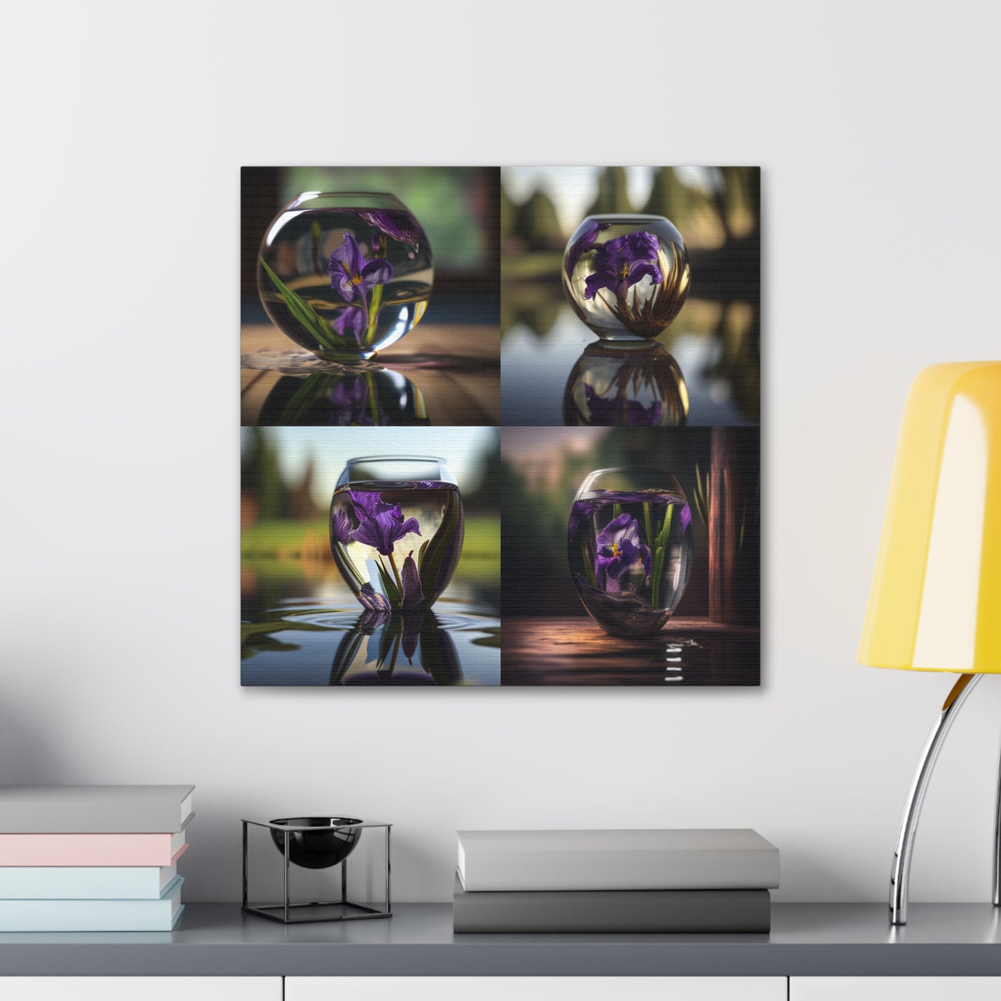 Canvas Gallery Wraps Purple Iris in a vase 5