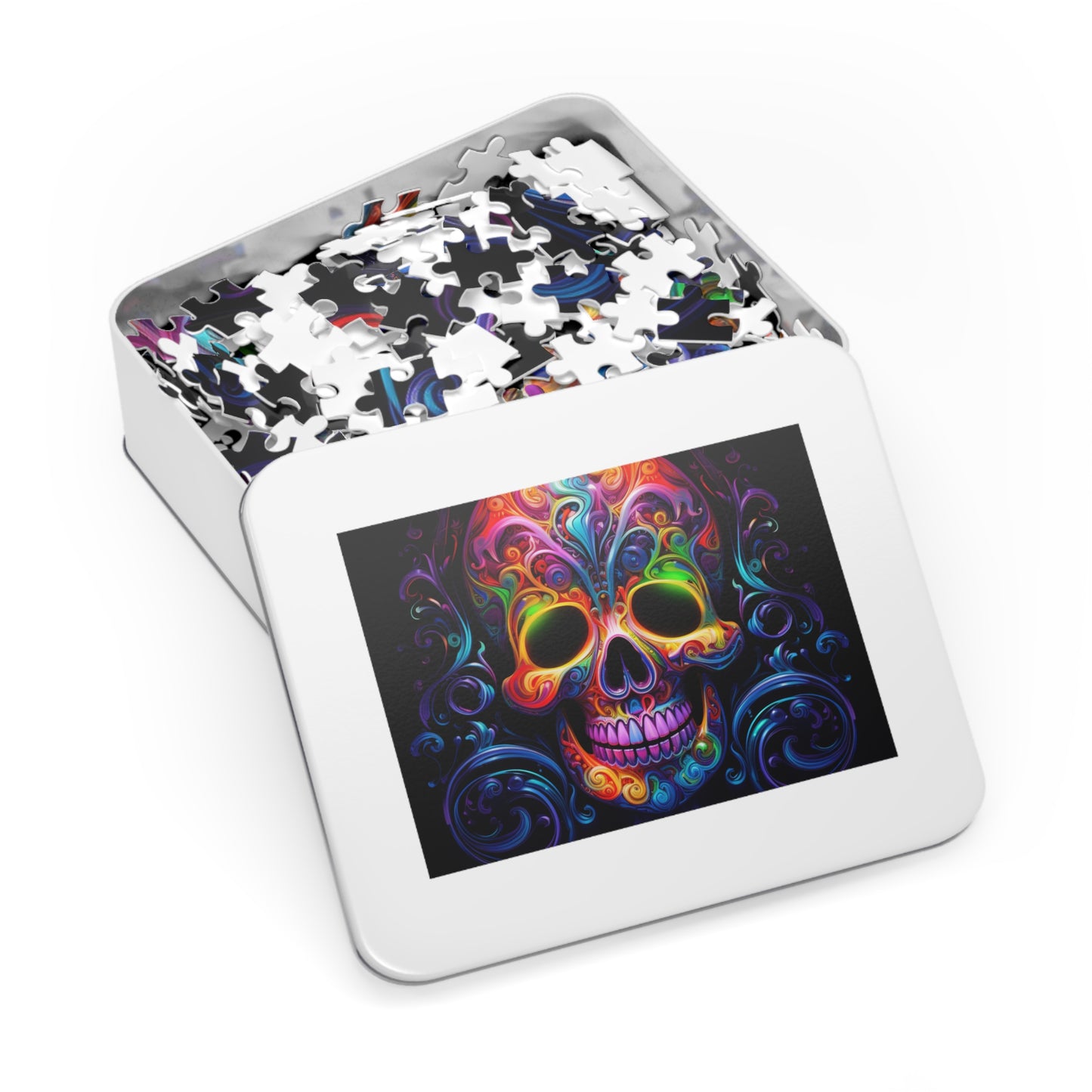 Jigsaw Puzzle (30, 110, 252, 500,1000-Piece) Macro Skull Color 2