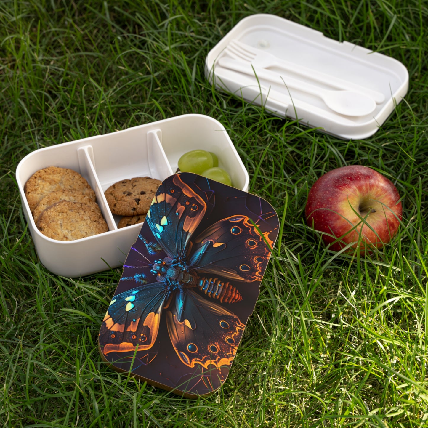 Bento Lunch Box Neon Hue Butterfly 2