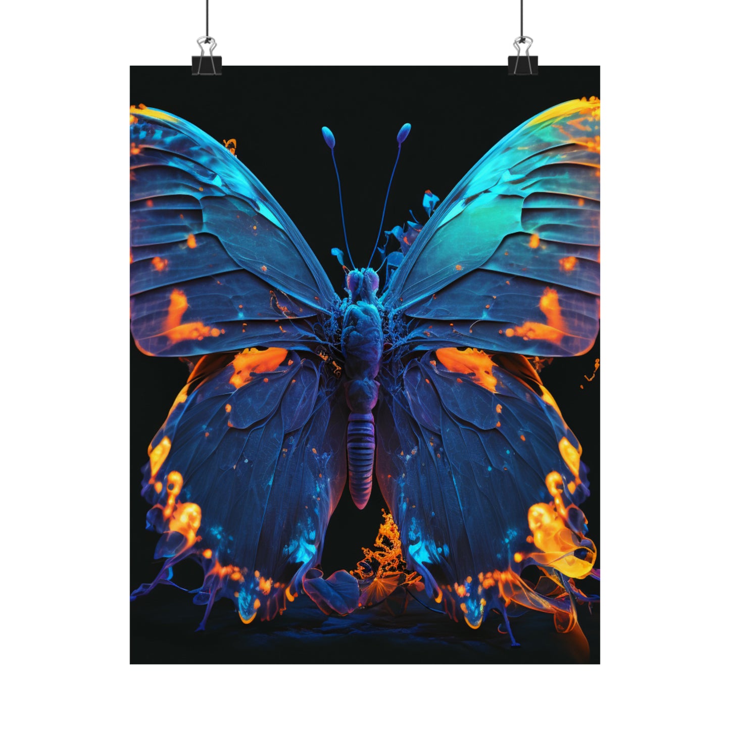 Premium Matte Vertical Posters Thermal Butterfly 3