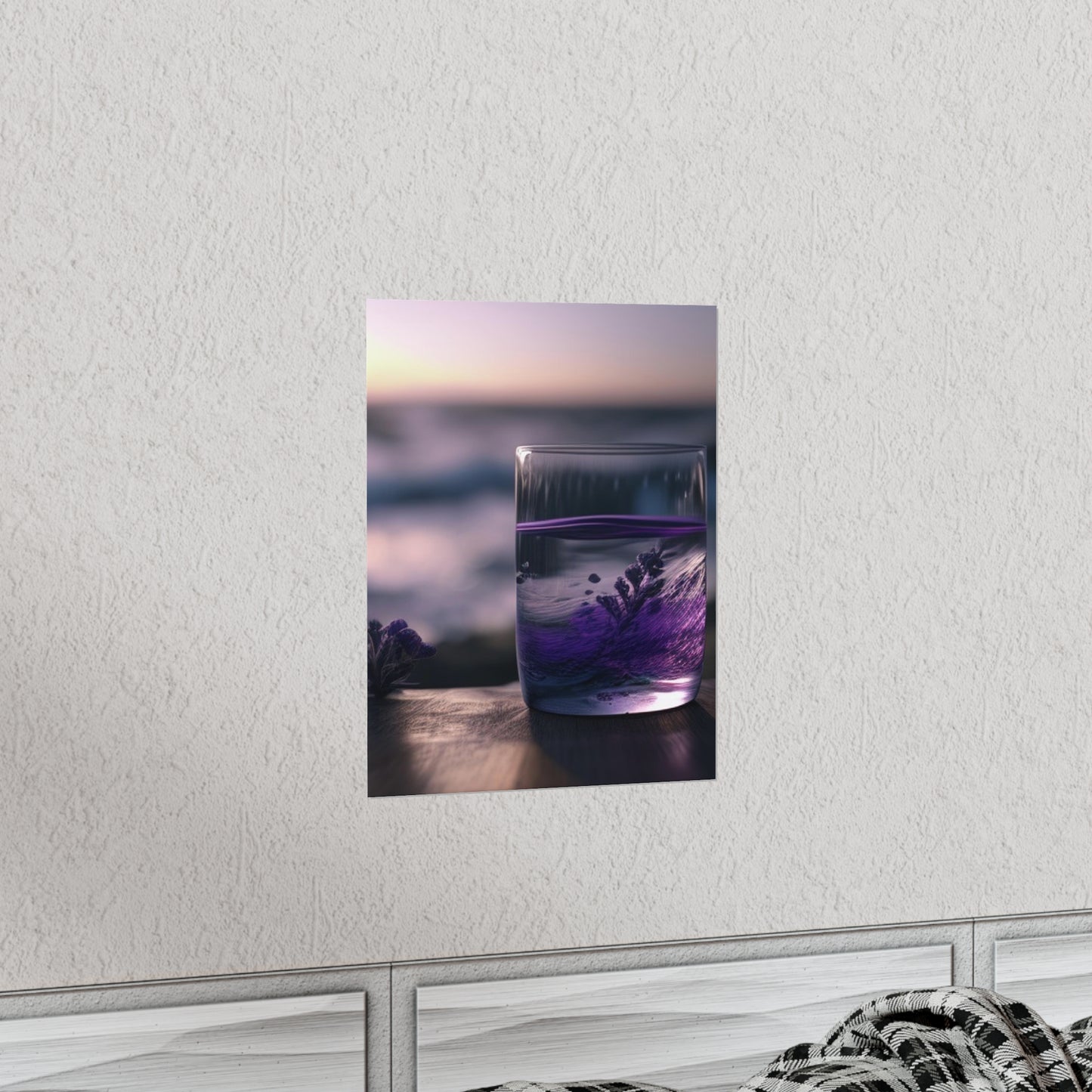 Premium Matte Vertical Posters Lavender in a vase 4