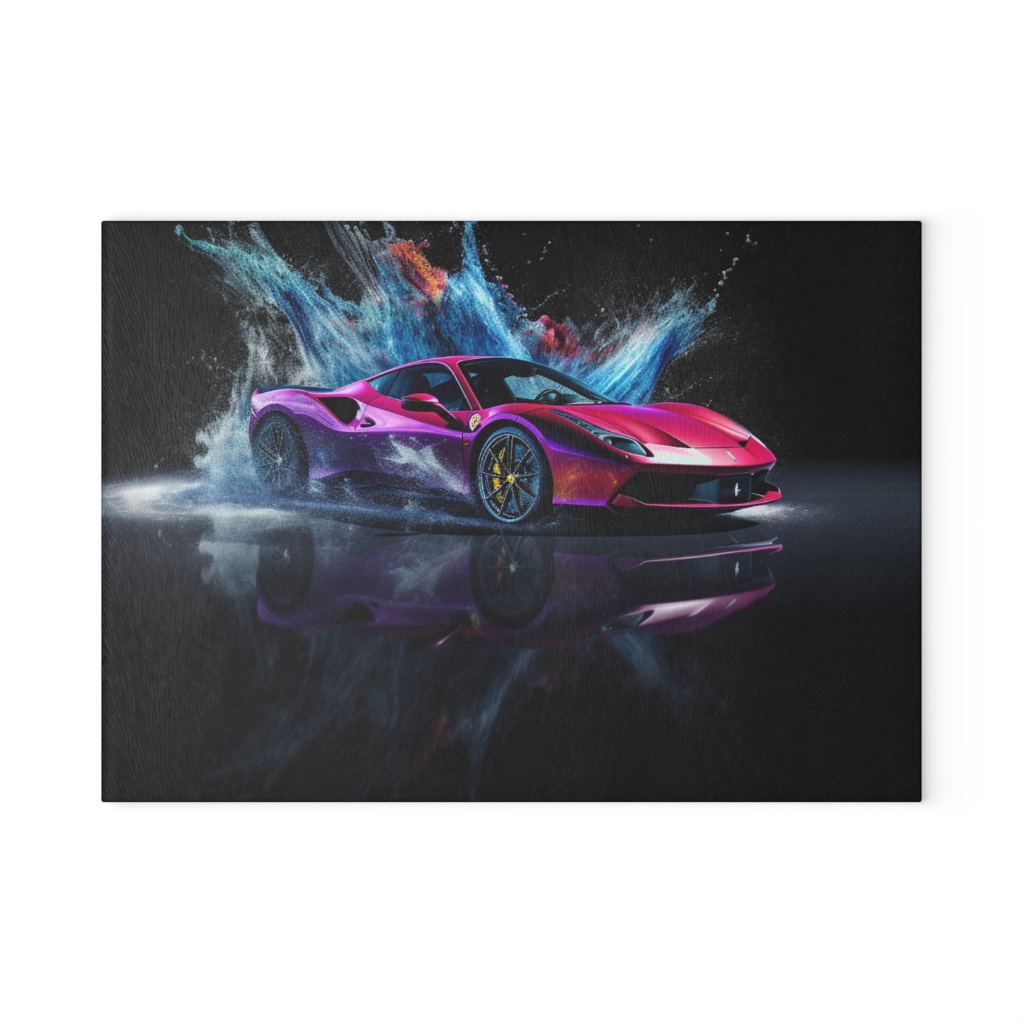 Glass Cutting Board Ferrari Water Splash 4