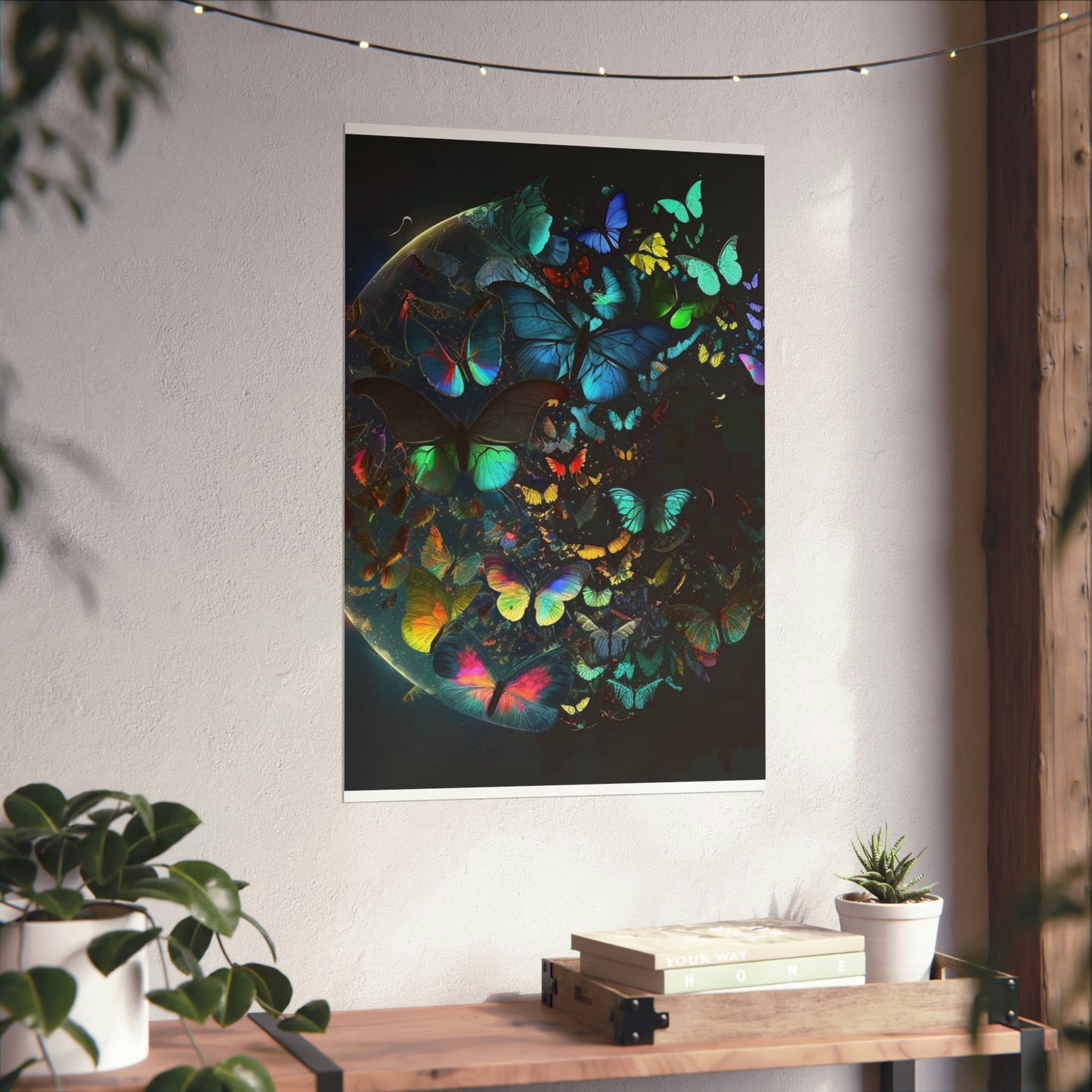 Premium Matte Vertical Posters Moon Butterfly 4