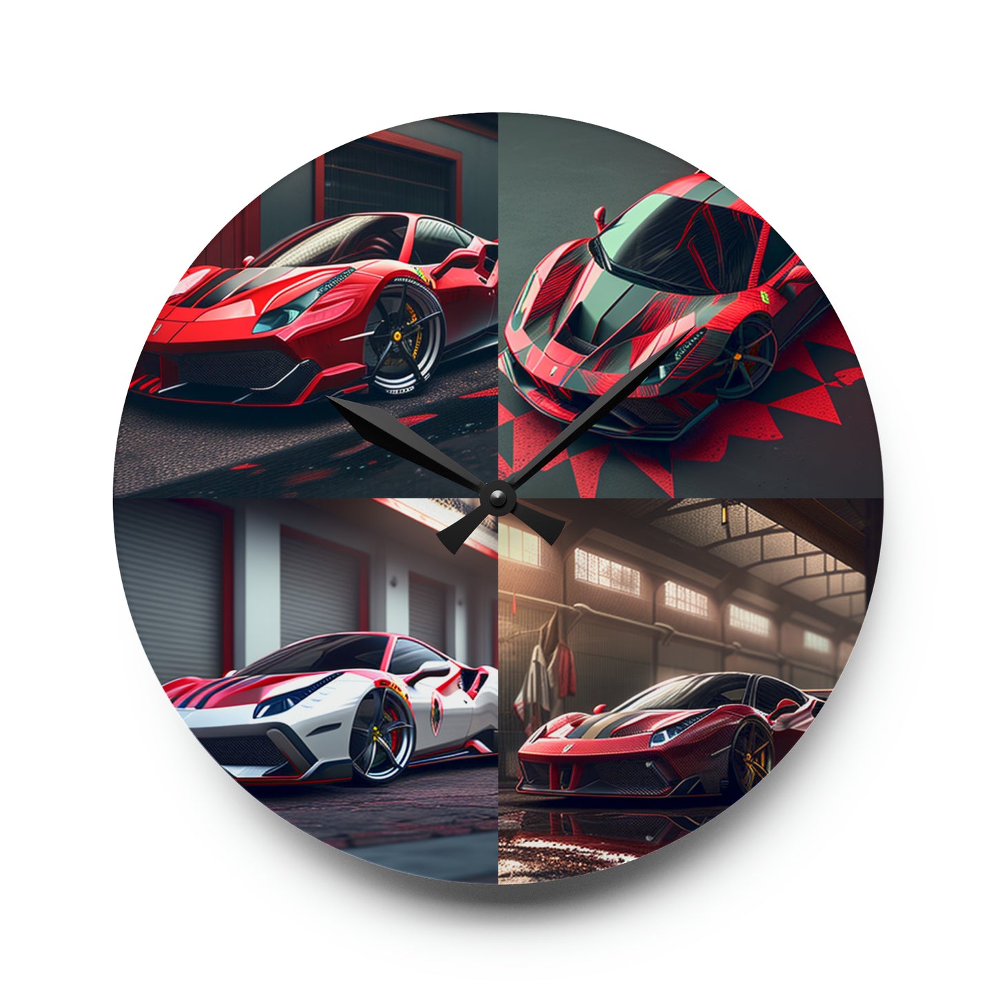 Acrylic Wall Clock Ferrari Hyper 5