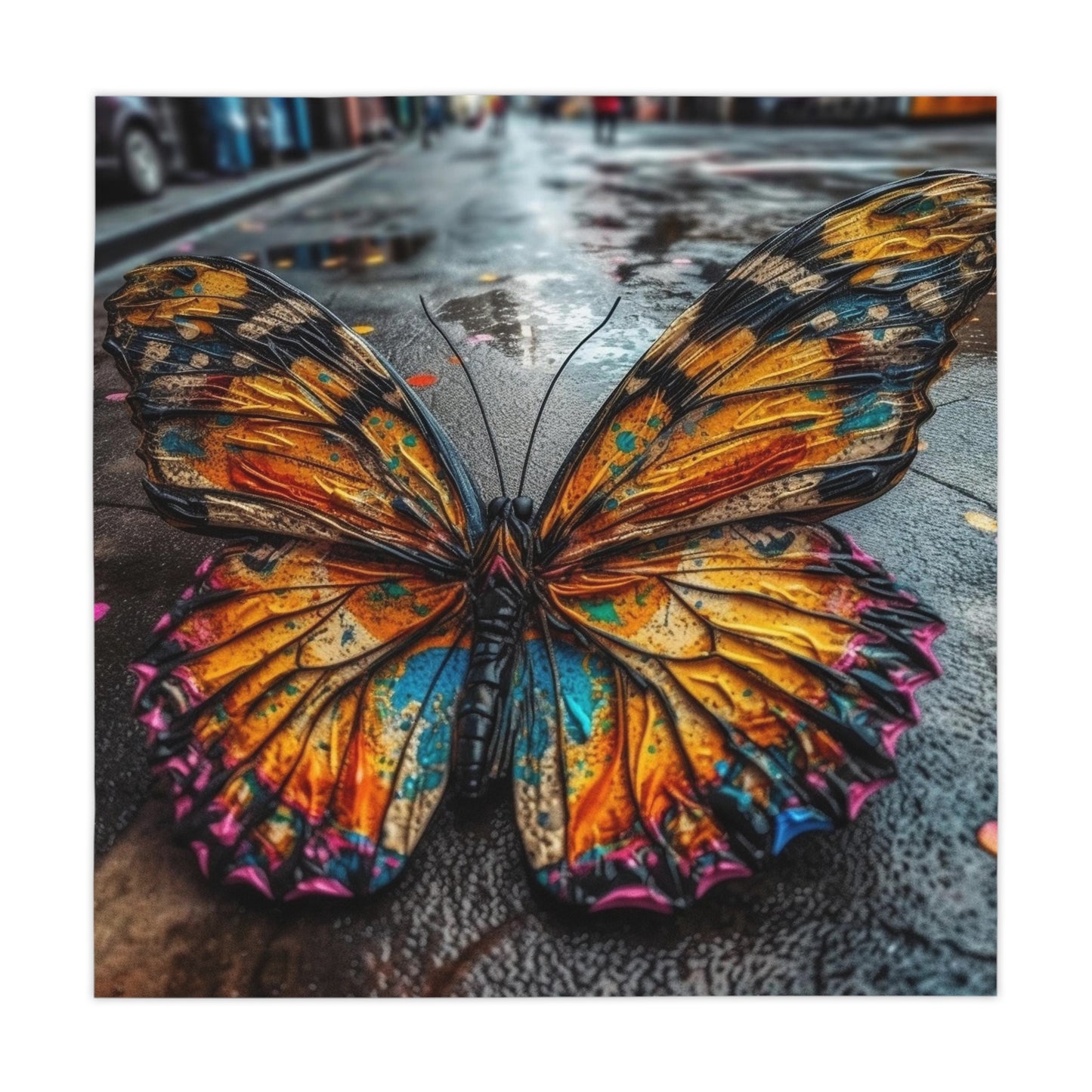 Tablecloth Liquid Street Butterfly 1