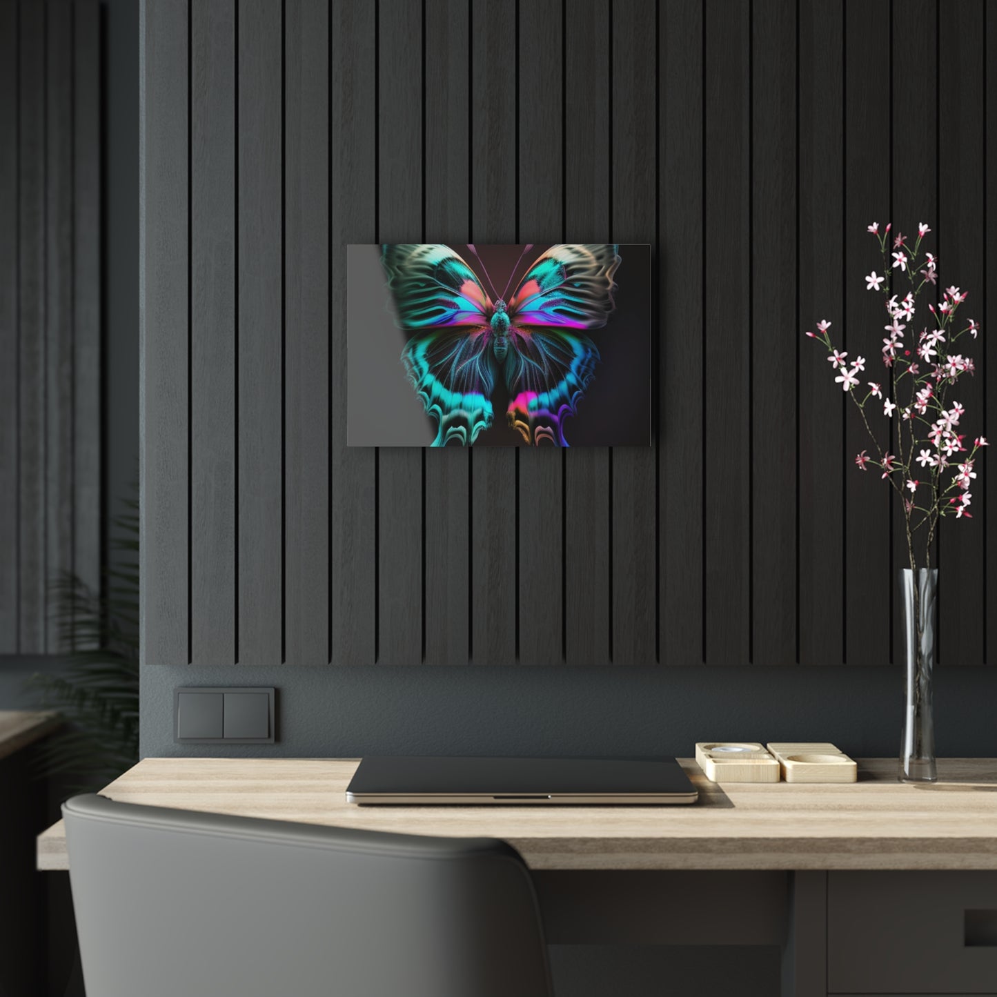 Acrylic Prints Neon Butterfly Fusion 3