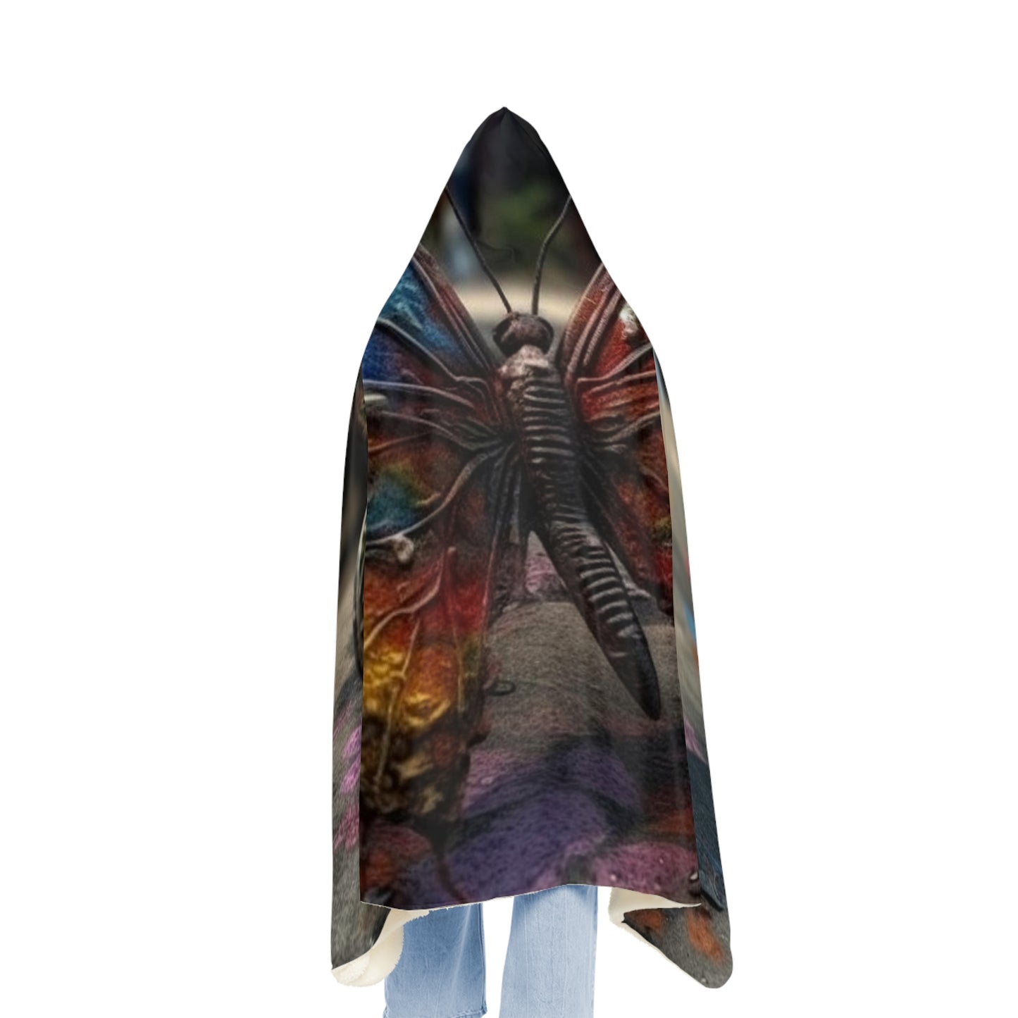 Snuggle Hooded Blanket Liquid Street Butterfly 3