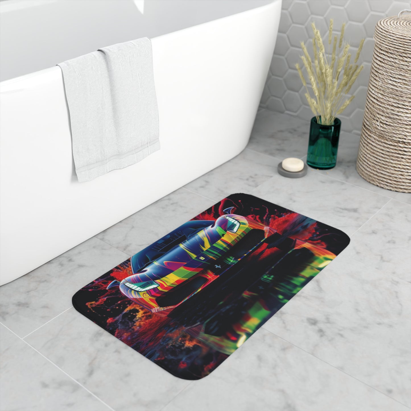 Memory Foam Bath Mat Ferrari Fusion Water 1