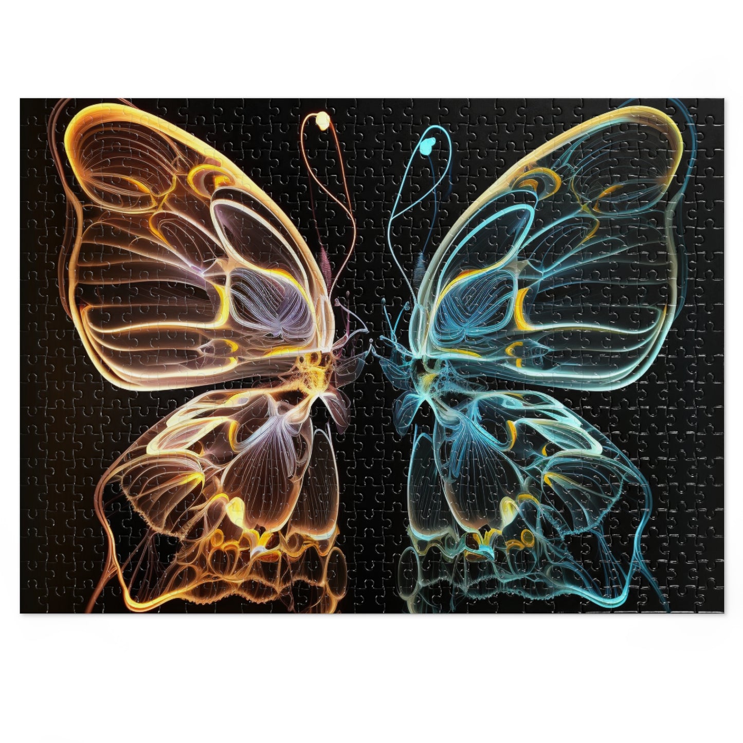 Jigsaw Puzzle (30, 110, 252, 500,1000-Piece) Neon Glo Butterfly 3