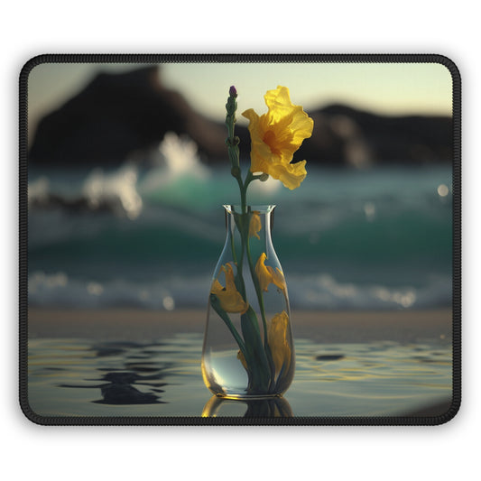 Gaming Mouse Pad  Yellow Gladiolus glass 2