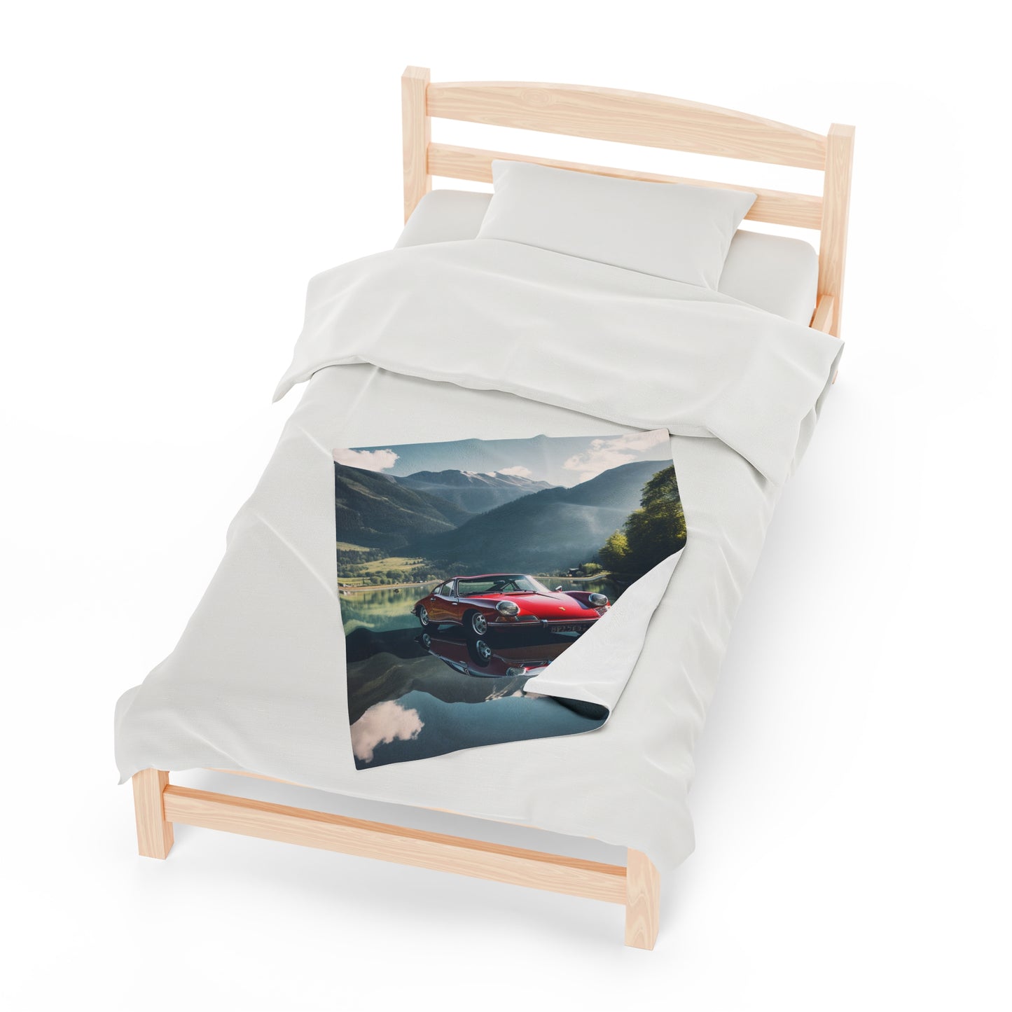 Velveteen Plush Blanket Porsche Lake 3